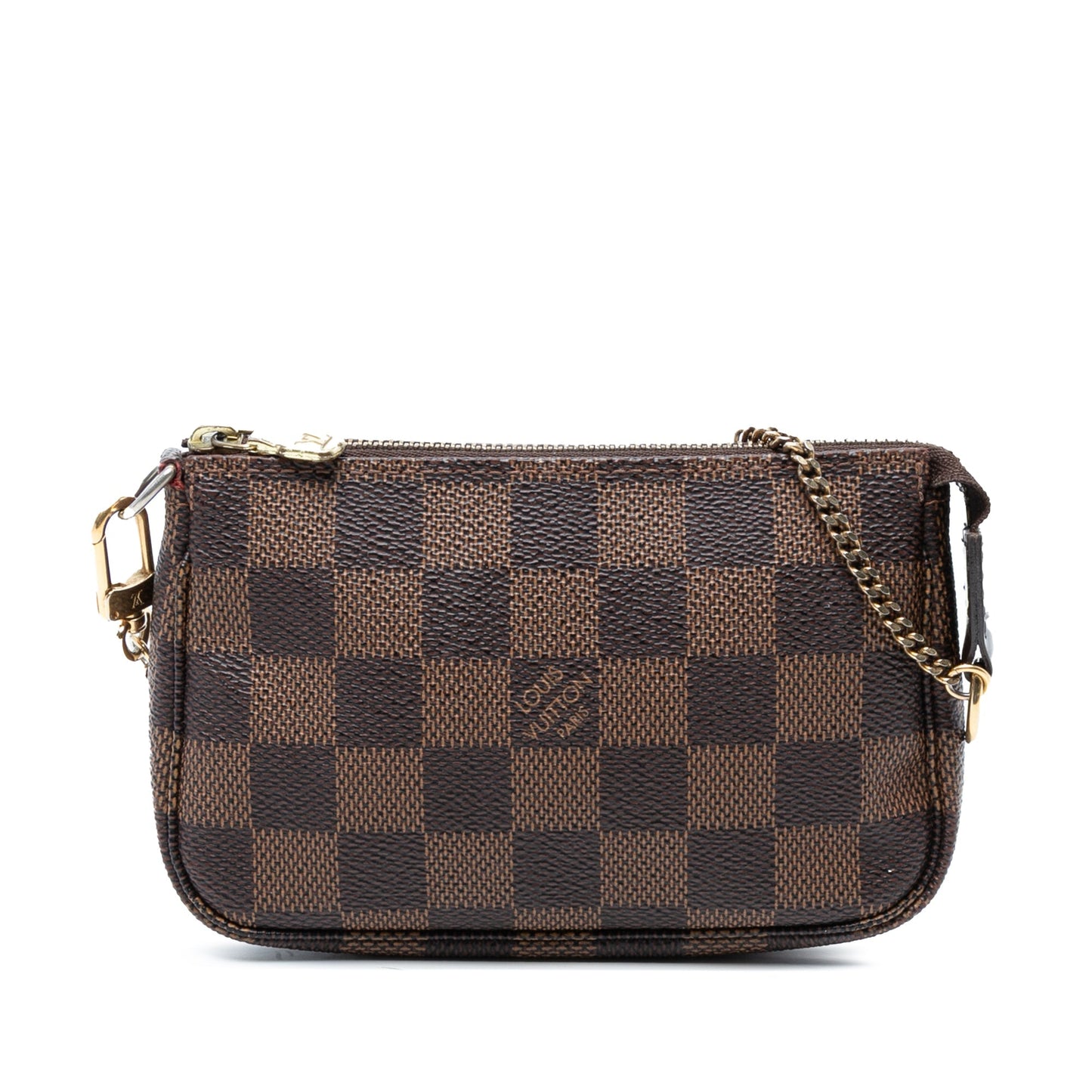 Brown Louis Vuitton Damier Ebene Mini Pochette Accessoires Handbag