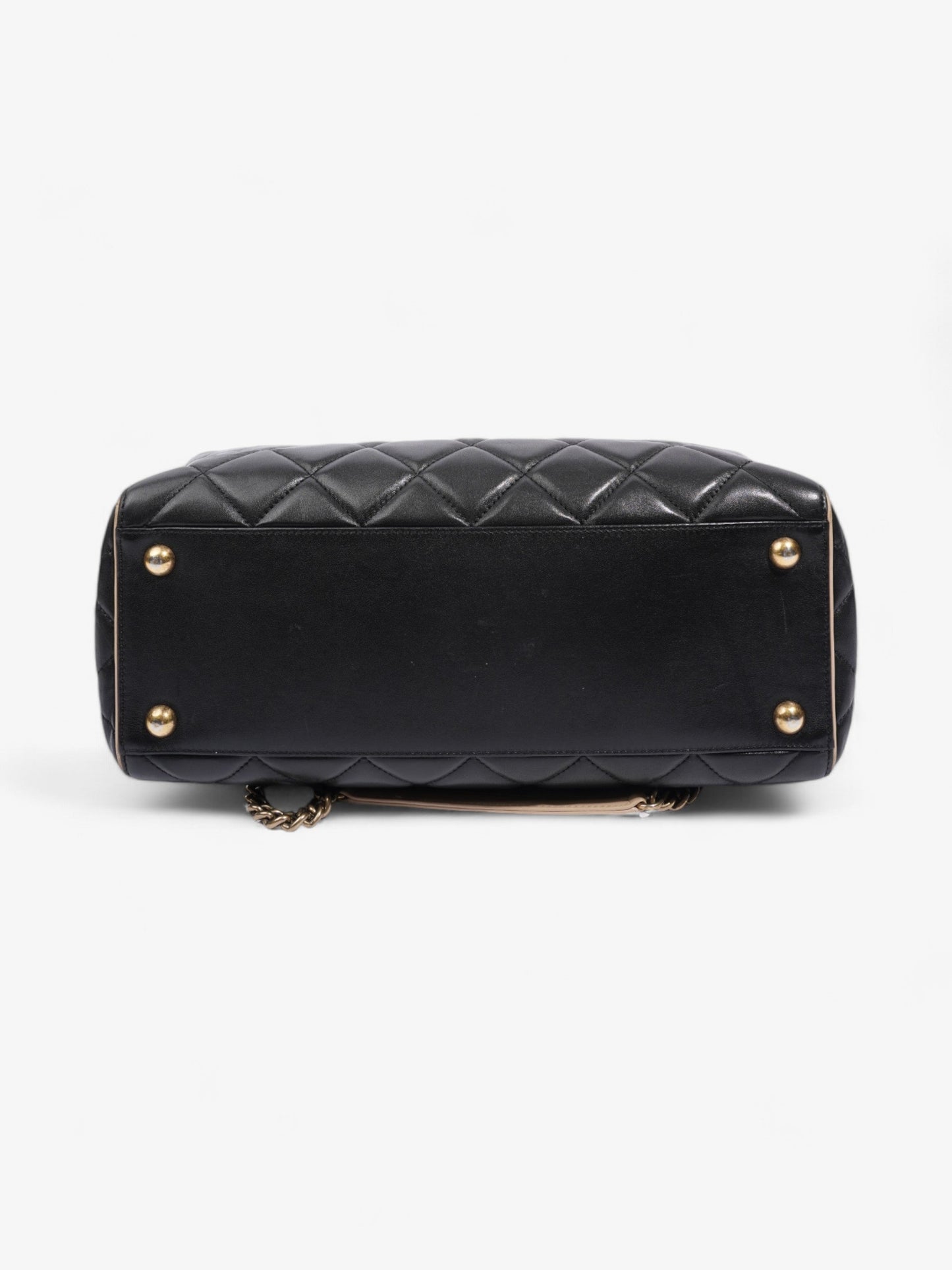 Chanel Portobello Tote Black / Beige Lambskin Leather Small