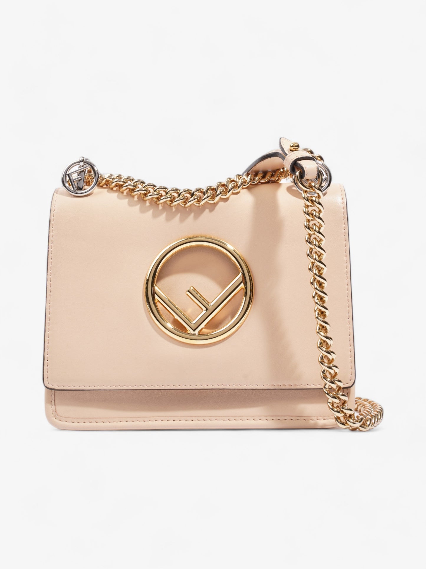 Fendi Luxury Leather Beige Handbag