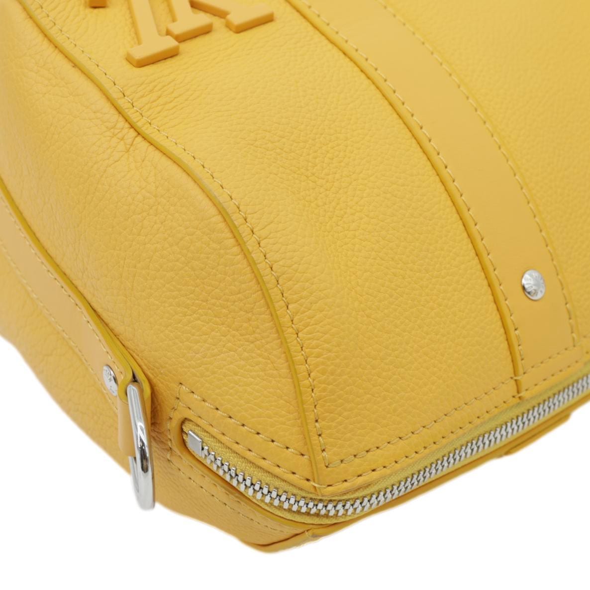 LOUIS VUITTON City Keepall 2Way Aerogram Leather Crossbody Bag Mustard