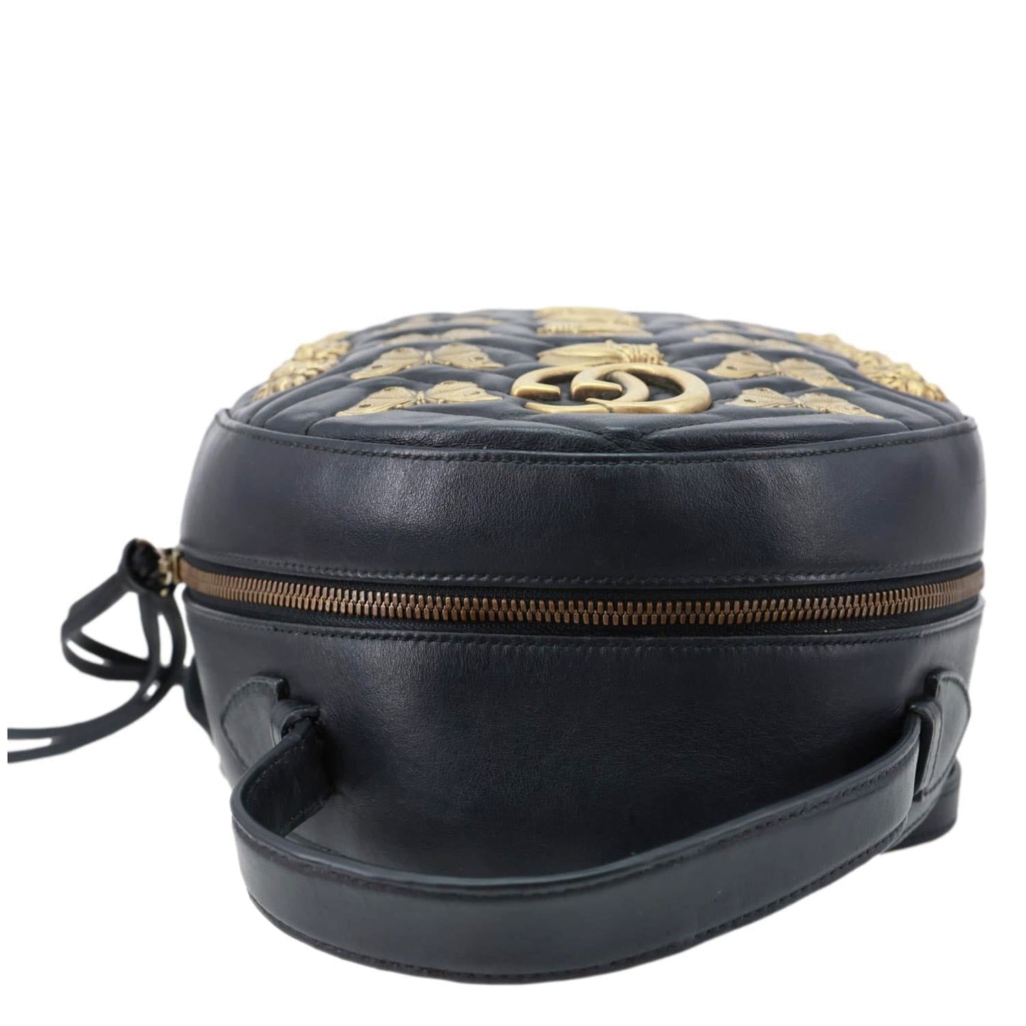 GUCCI GG Marmont Animal Studs Leather Backpack Black 476671