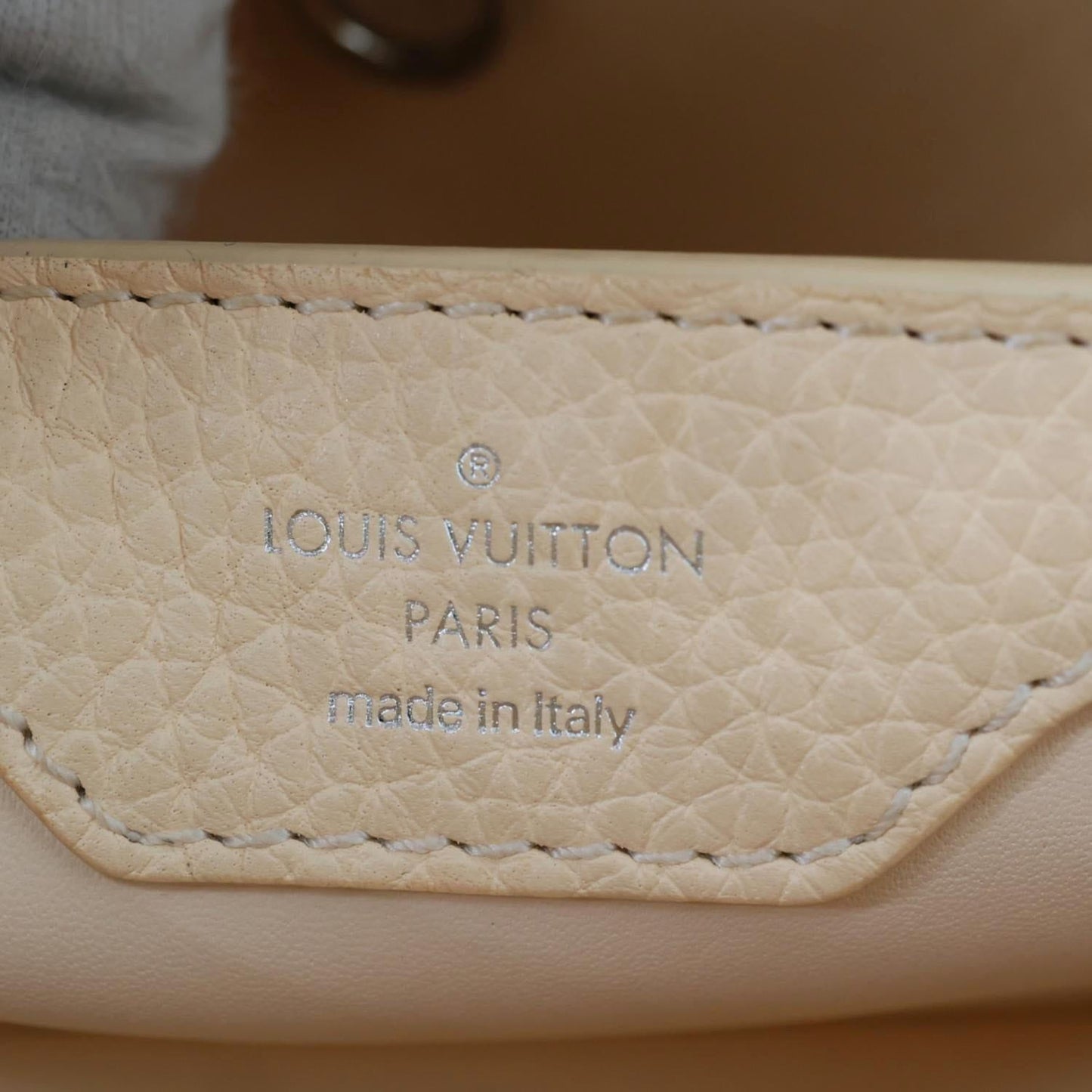 LOUIS VUITTON Capucines BB Mechanical Flowers Taurillon Leather Crossbody Bag Cream