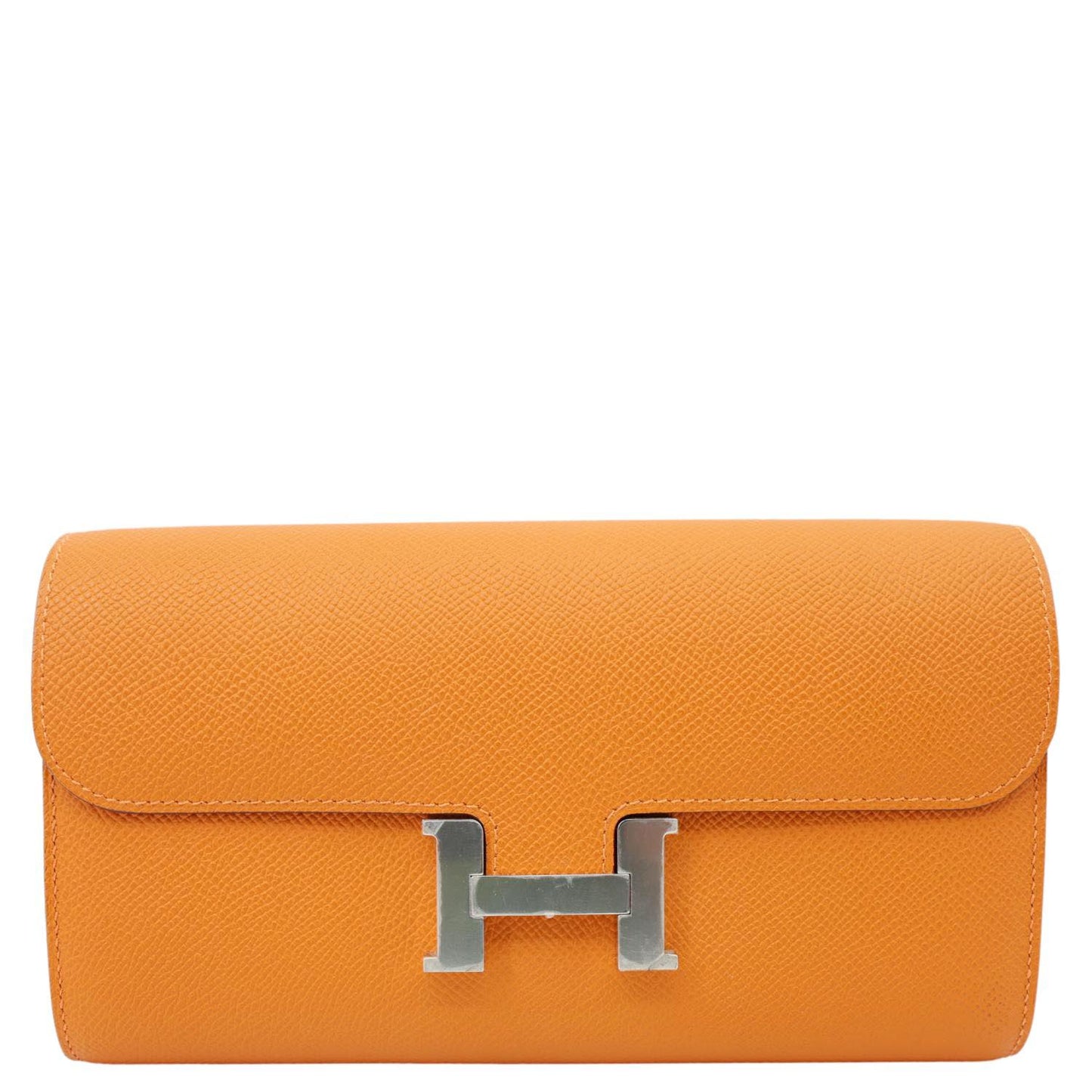HERMES Constance To Go wallet Epsom Leather Long Wallet Orange