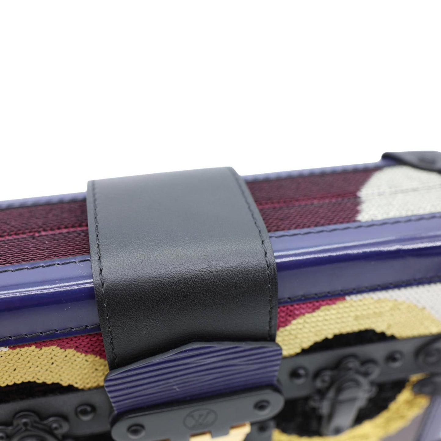 LOUIS VUITTON Petite Malle Sequins Shoulder Bag Multicolor