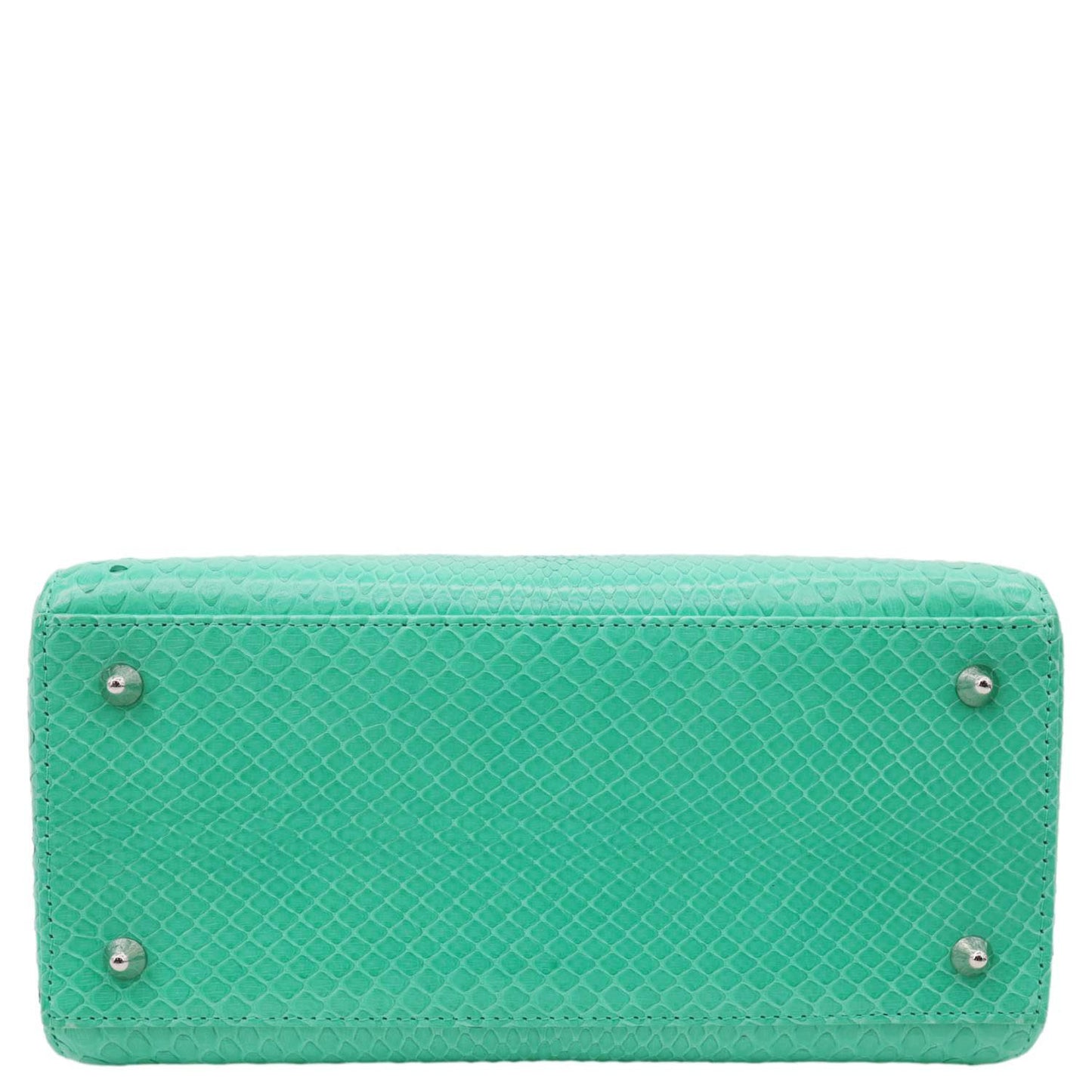 CHRISTIAN DIOR Lady Medium Dior Python Leather Shoulder Bag Green
