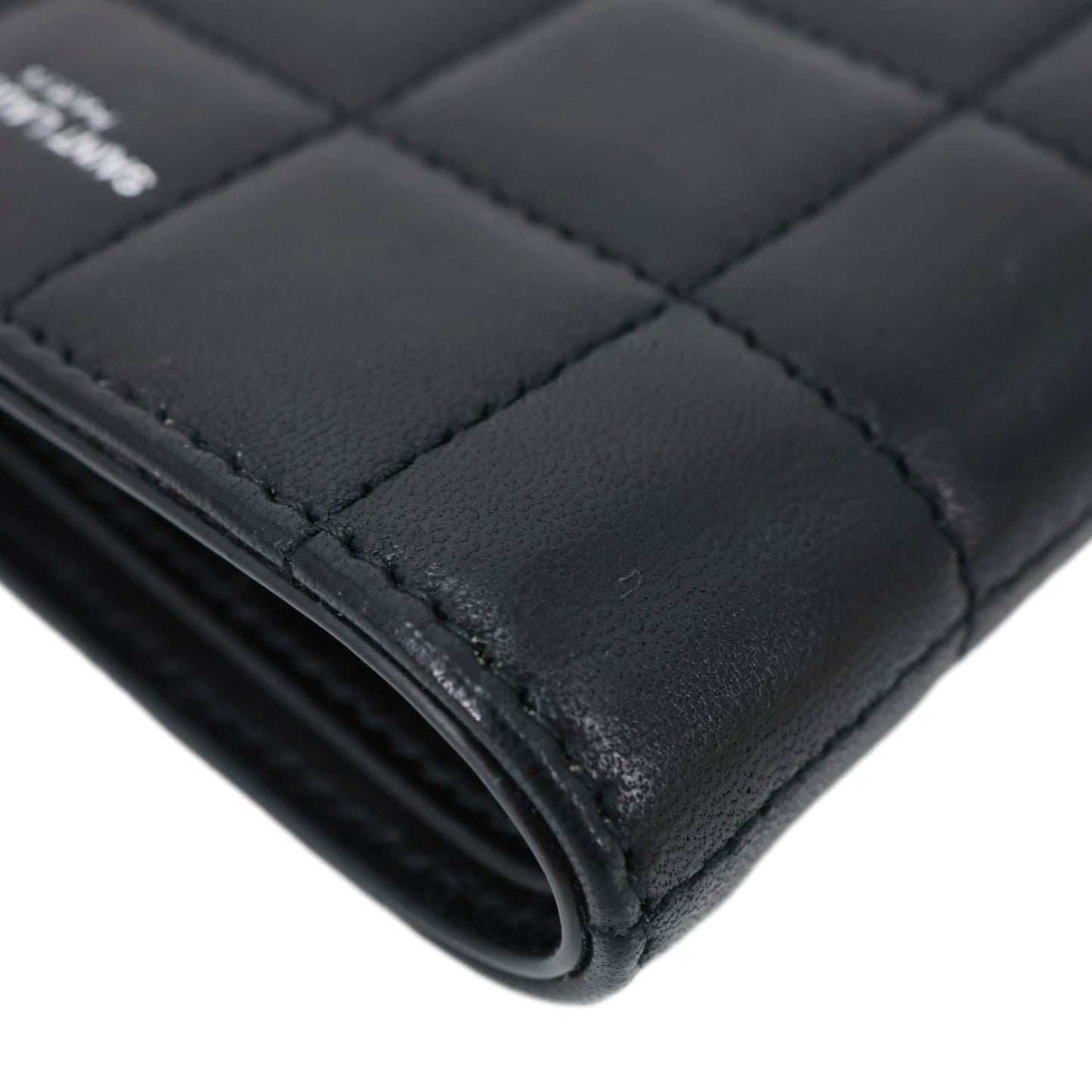 YVES SAINT LAURENT Leather Men's Bifold Wallet Black