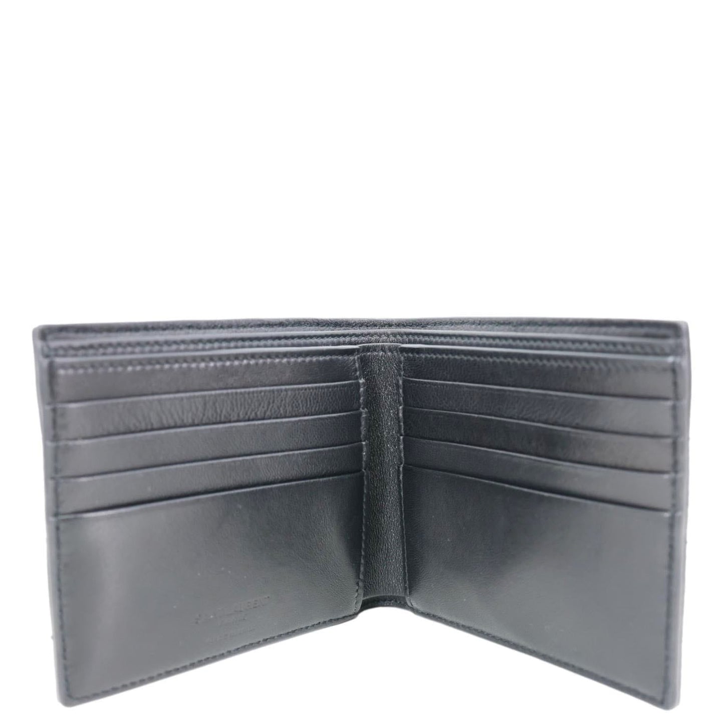 YVES SAINT LAURENT Leather Men's Bifold Wallet Black