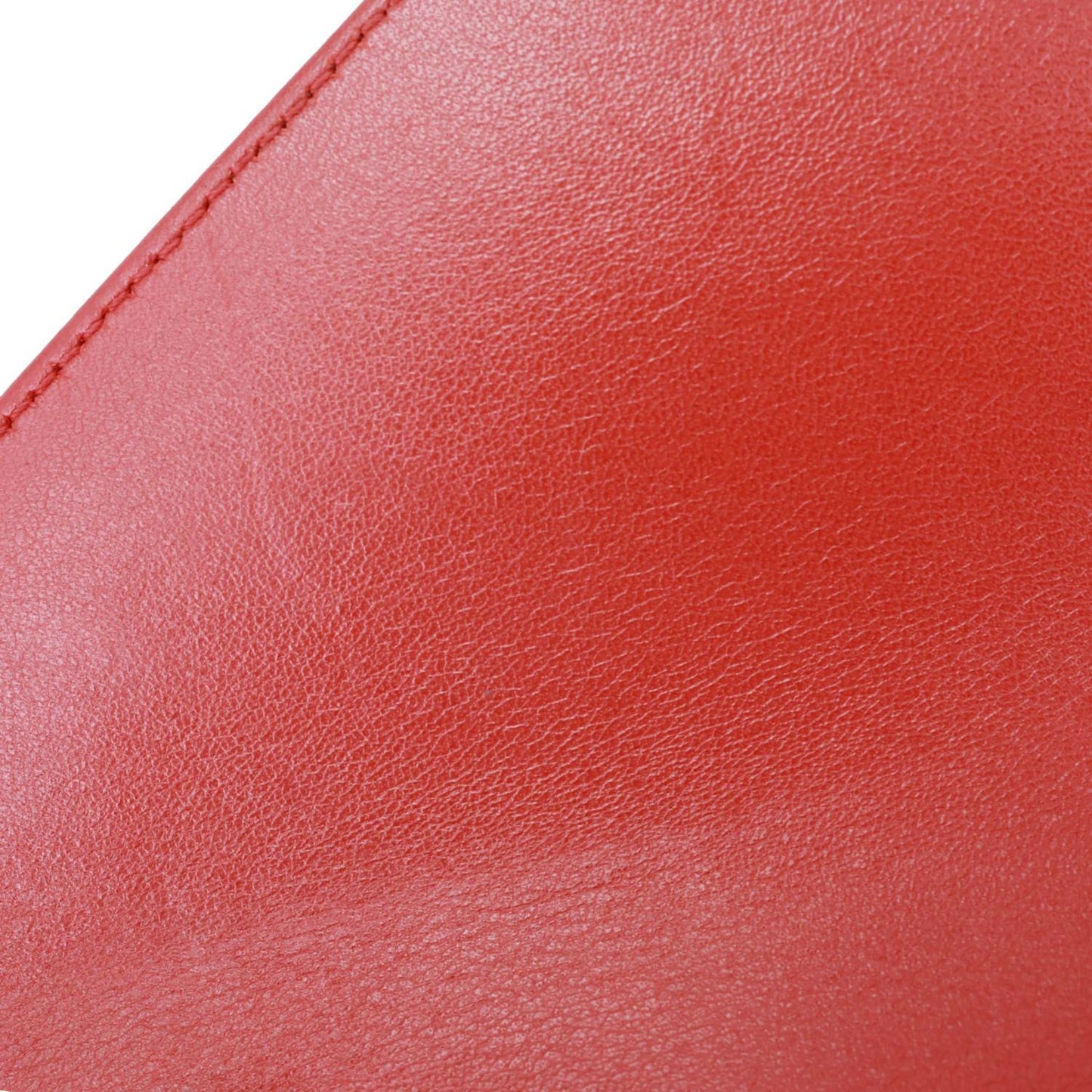 CHANEL Envelope Flap Lambskin Chevron Stitched Leather Crossbody Bag Red