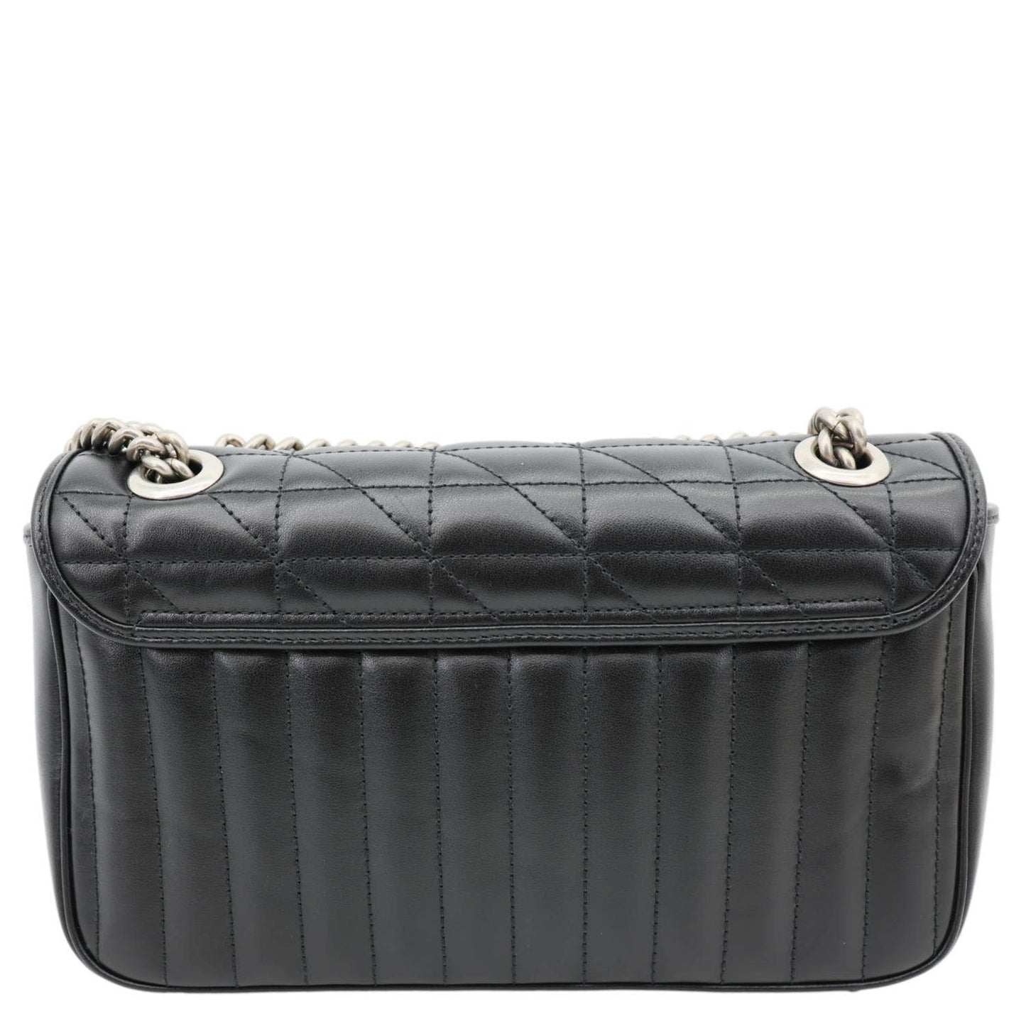 GUCCI GG Marmont Small Matelasse Leather Crossbody Bag Black 443497