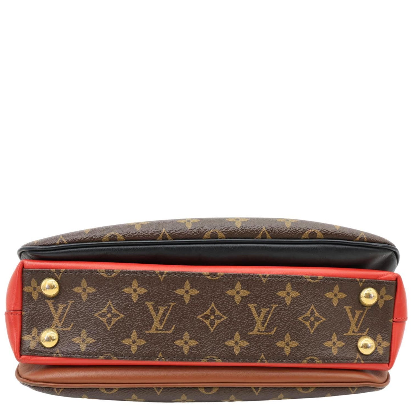 LOUIS VUITTON Millefeuille Monogram Canvas Shoulder Bag Red