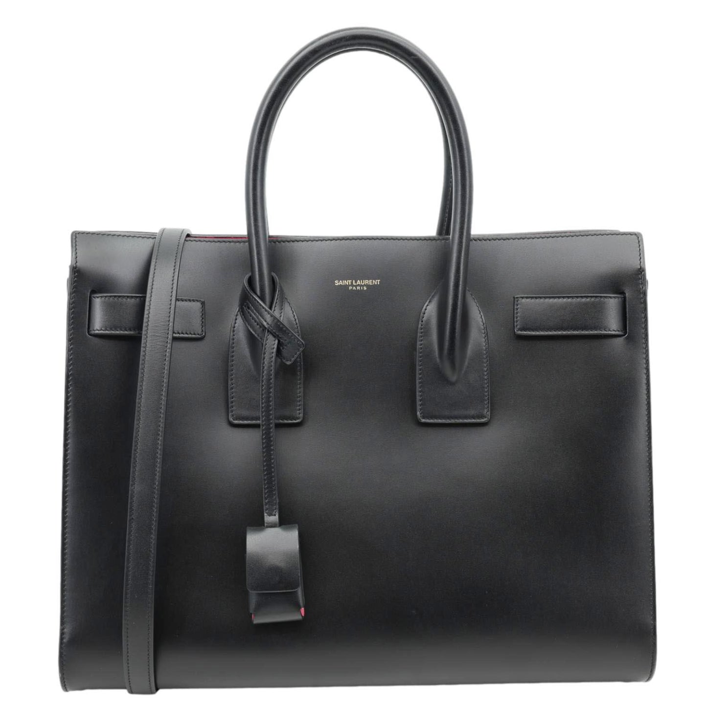 YVES SAINT LAURENT Sac de Jour Small Leather Satchel Shoulder Bag Black