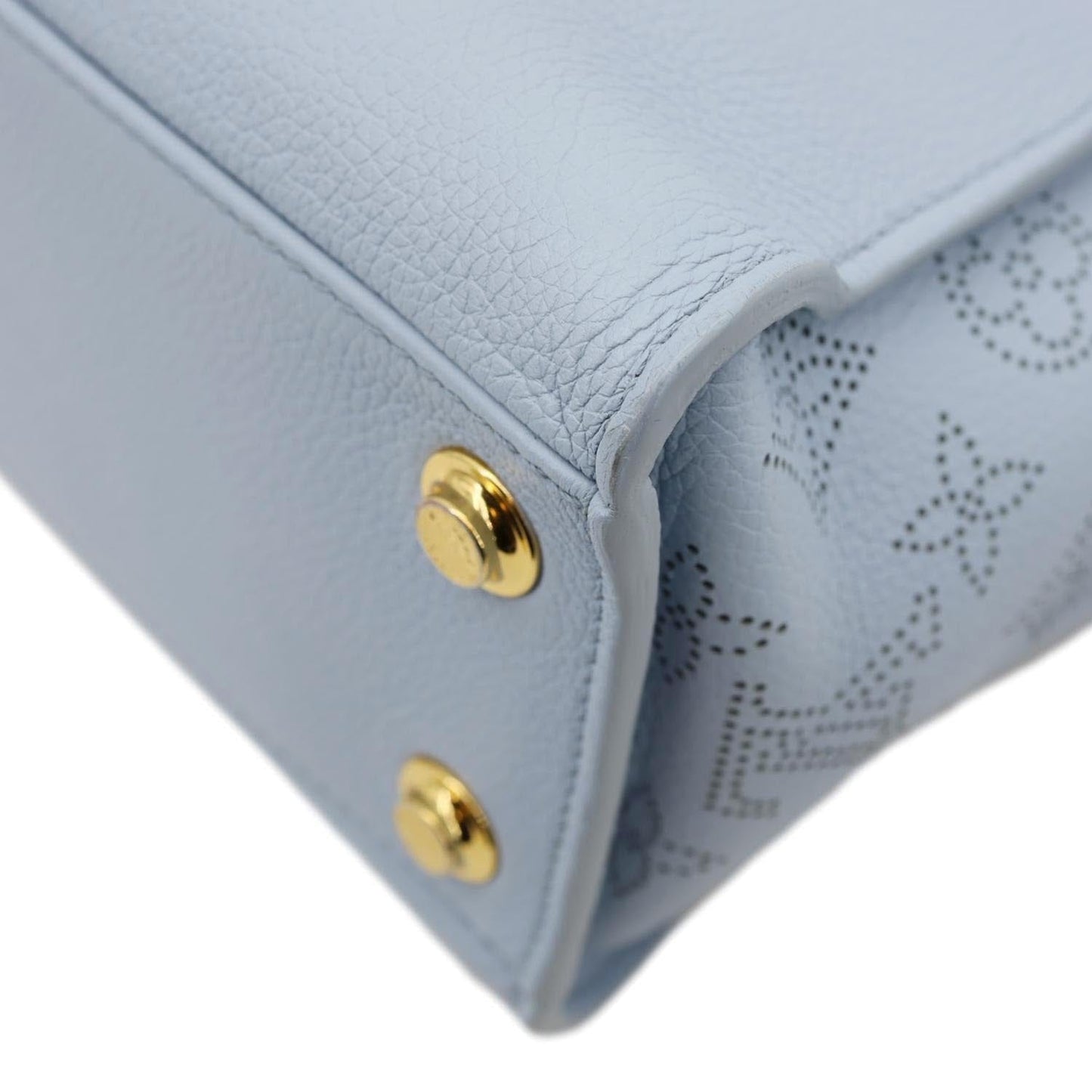 LOUIS VUITTON On My Side PM Monogram Mahina Leather Shoulder Bag Blue