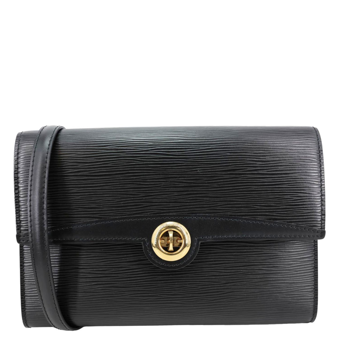 LOUIS VUITTON Arche Pochette Epi Leather Shoulder Bag Black