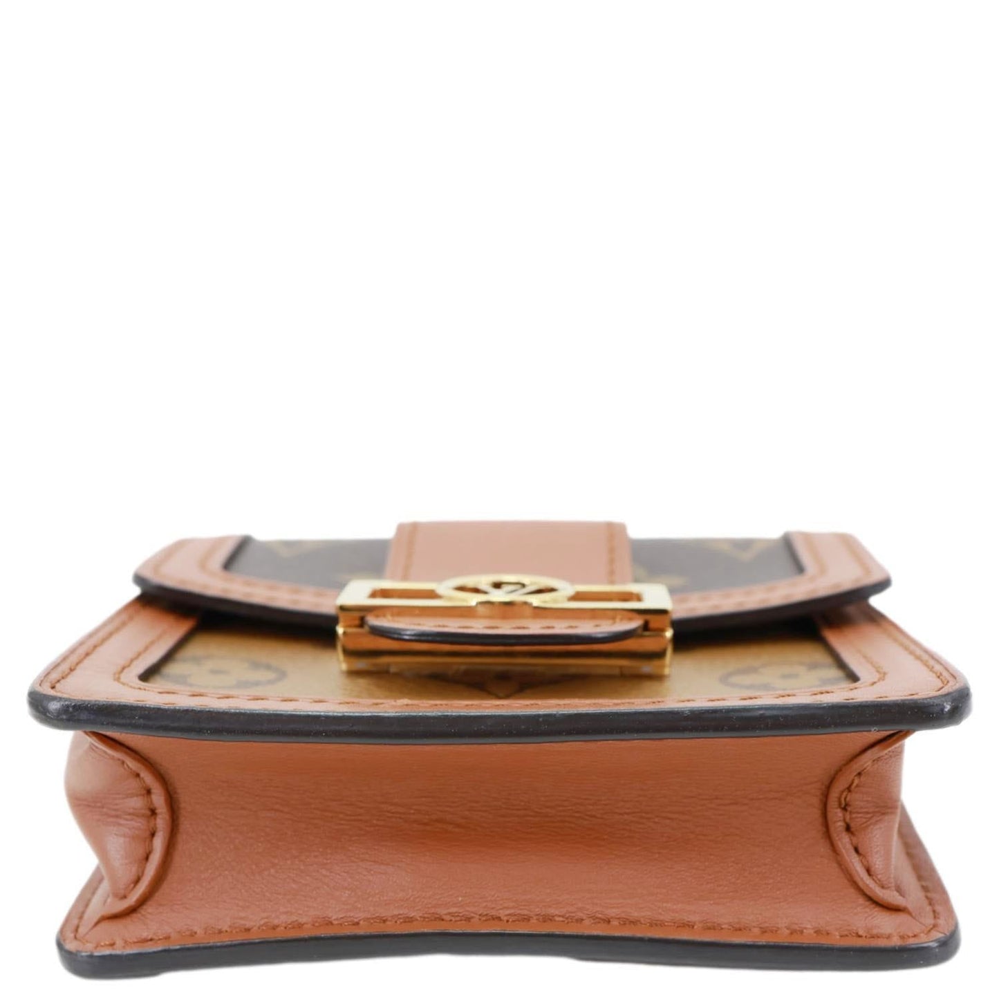 LOUIS VUITTON Dauphine Micro Monogram Reverse Canvas Crossbody Bag Brown