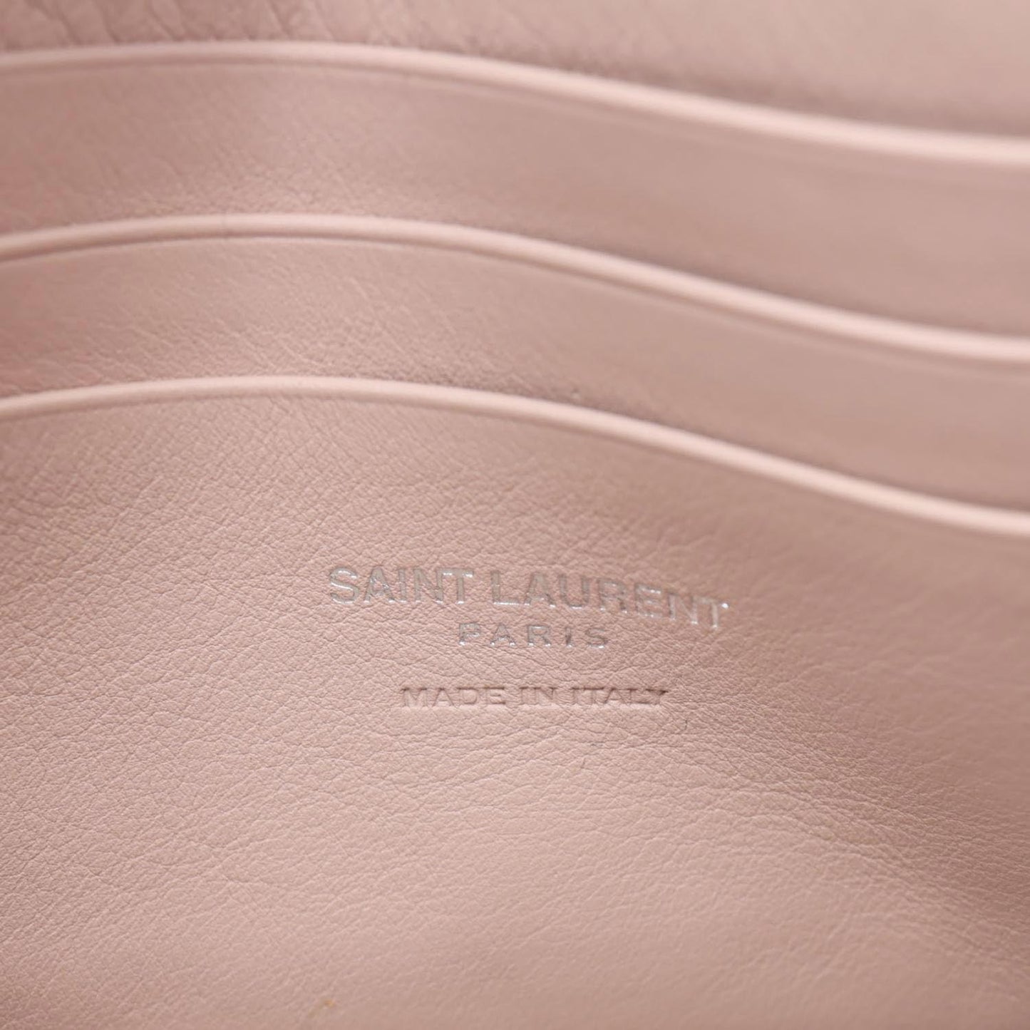 YVES SAINT LAURENT Monogram Cabas Toy Calfskin Leather Crossbody Bag Pink