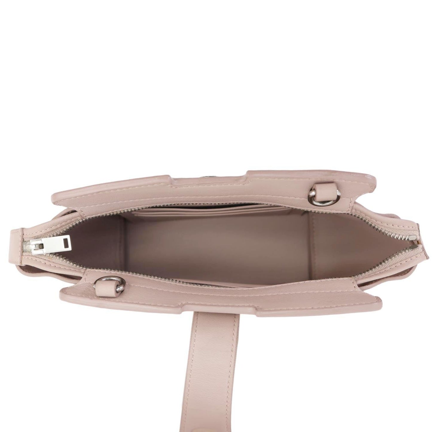 YVES SAINT LAURENT Monogram Cabas Toy Calfskin Leather Crossbody Bag Pink