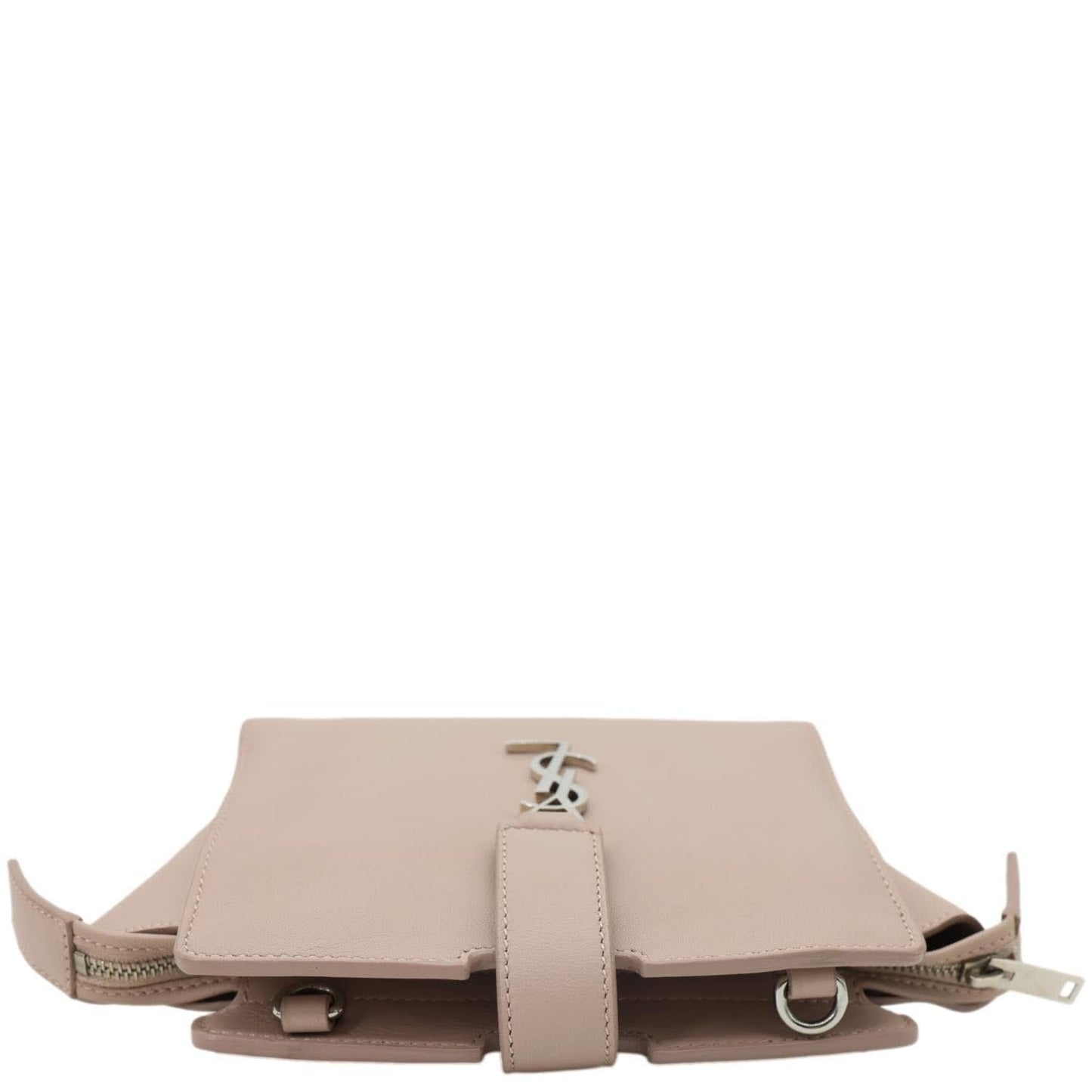 YVES SAINT LAURENT Monogram Cabas Toy Calfskin Leather Crossbody Bag Pink