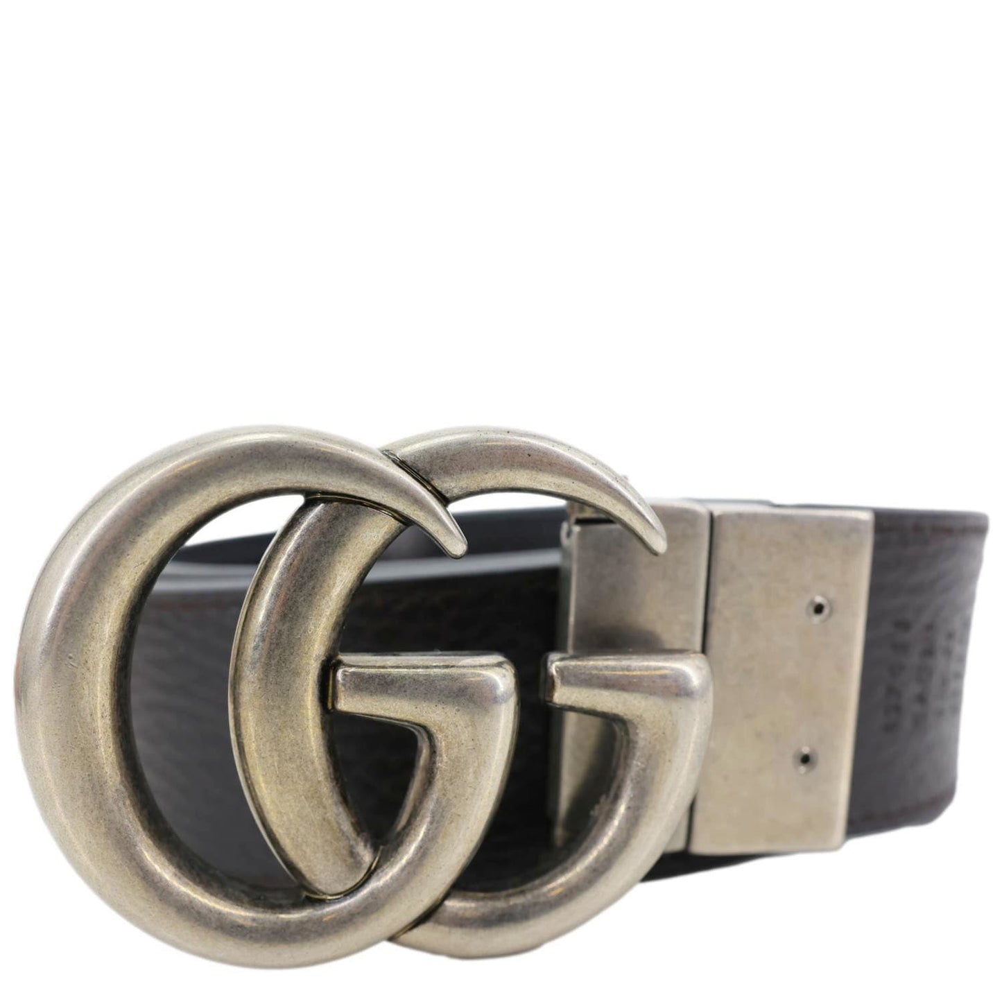 GUCCI GG Buckle Leather Belt Black 627055 110/44