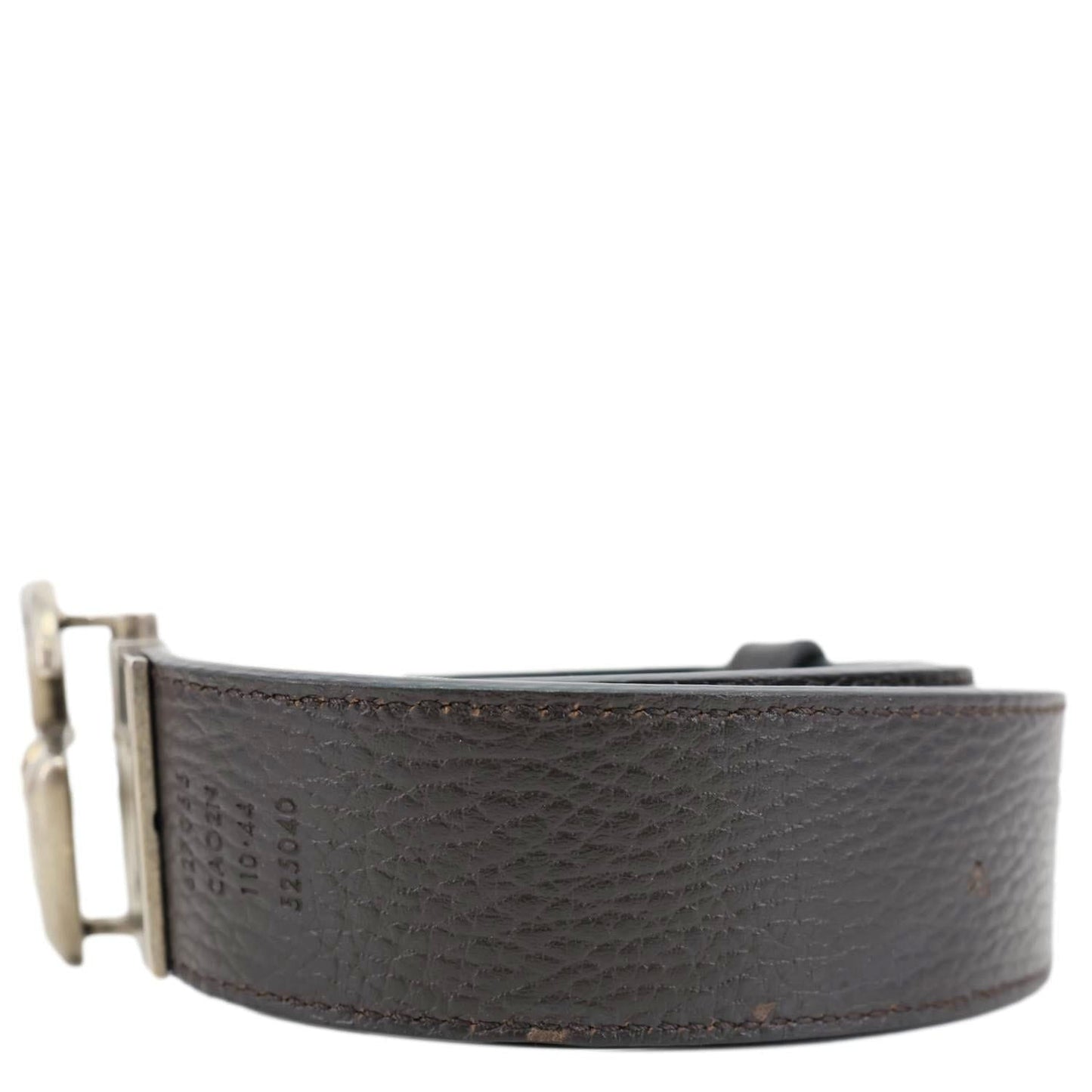 GUCCI GG Buckle Leather Belt Black 627055 110/44
