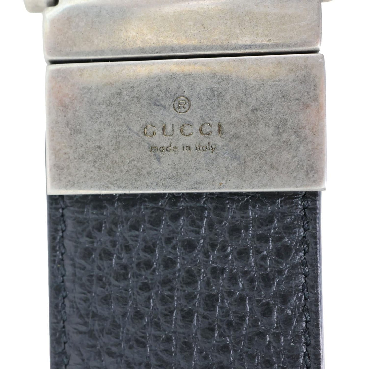 GUCCI GG Buckle Leather Belt Black 627055 110/44