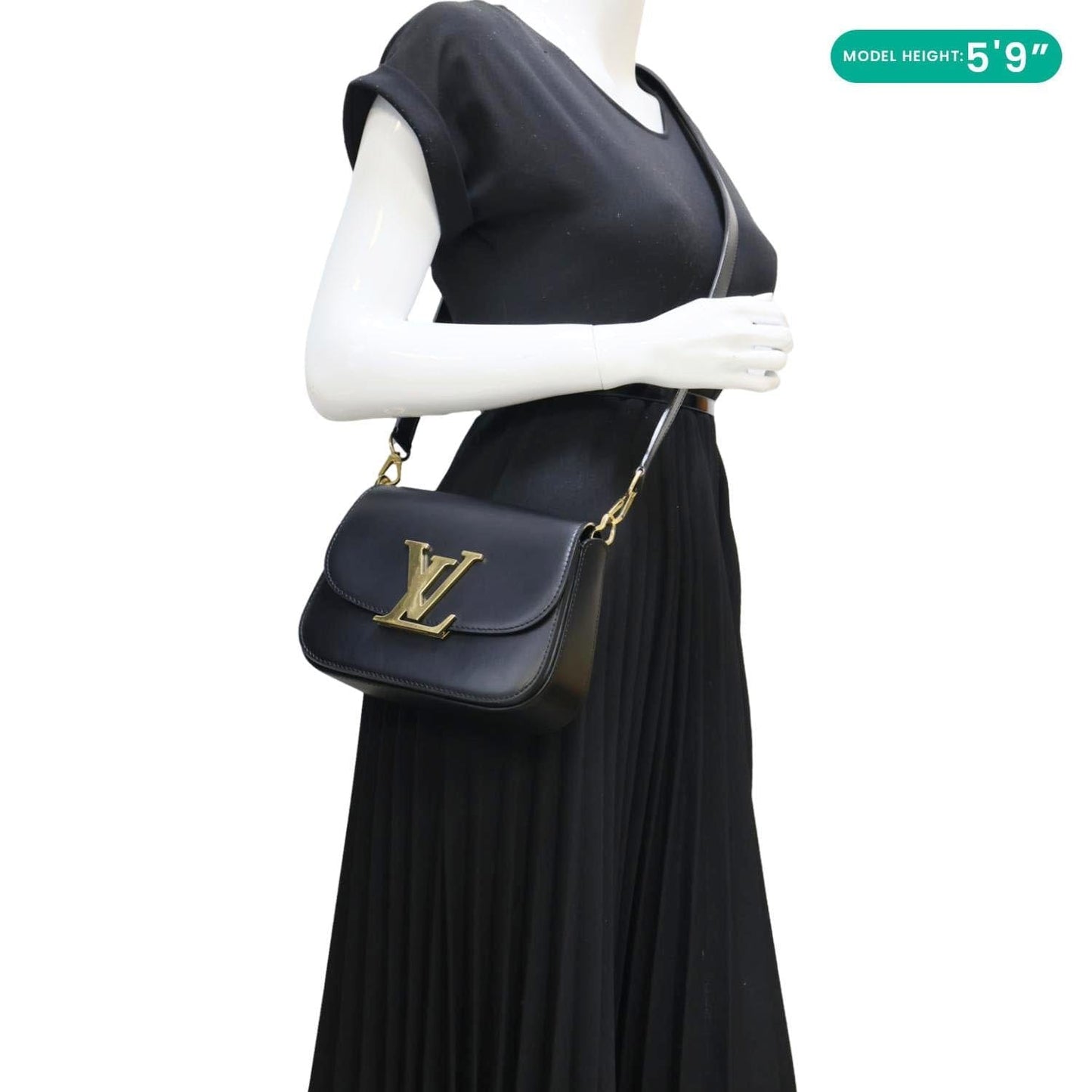 LOUIS VUITTON Vivienne NM Smooth Calfskin Leather Shoulder Bag Black
