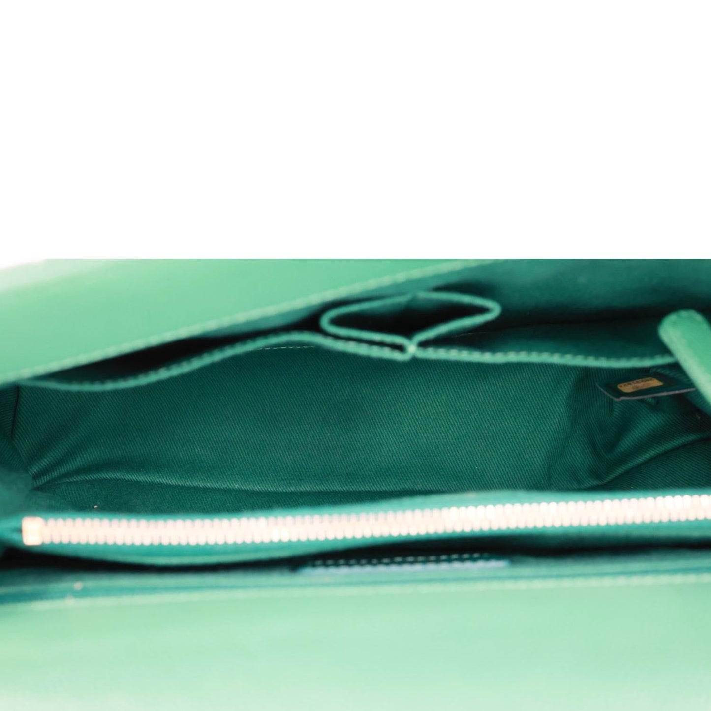 CHANEL Coco Handle Flap Small Quilted Caviar Leather Crossbody Bag Green