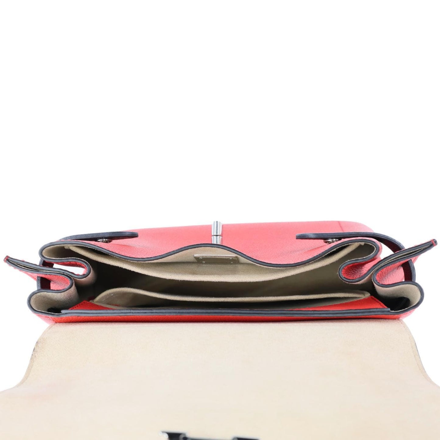 LOUIS VUITTON Lockme Ever Leather Crossbody Bag Red