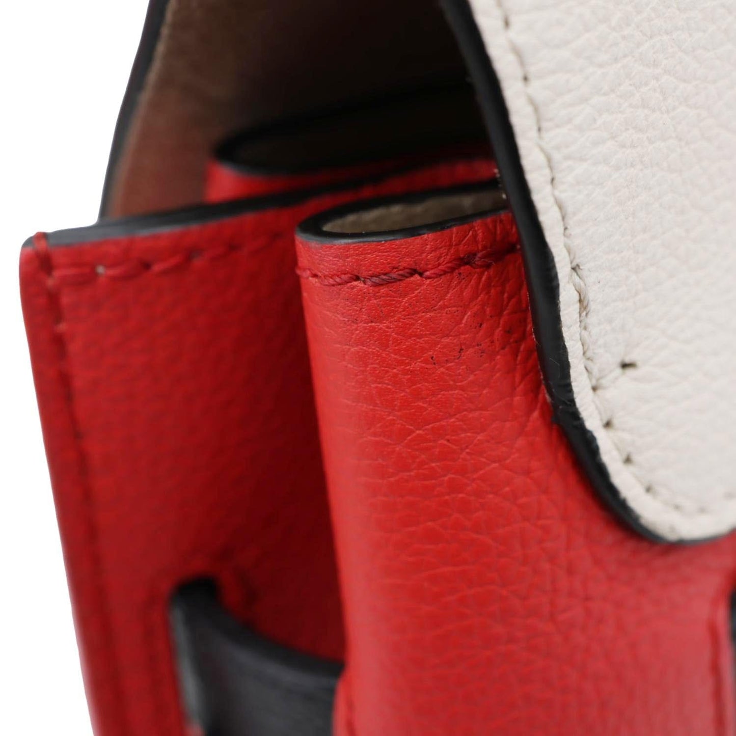 LOUIS VUITTON Lockme Ever Leather Crossbody Bag Red