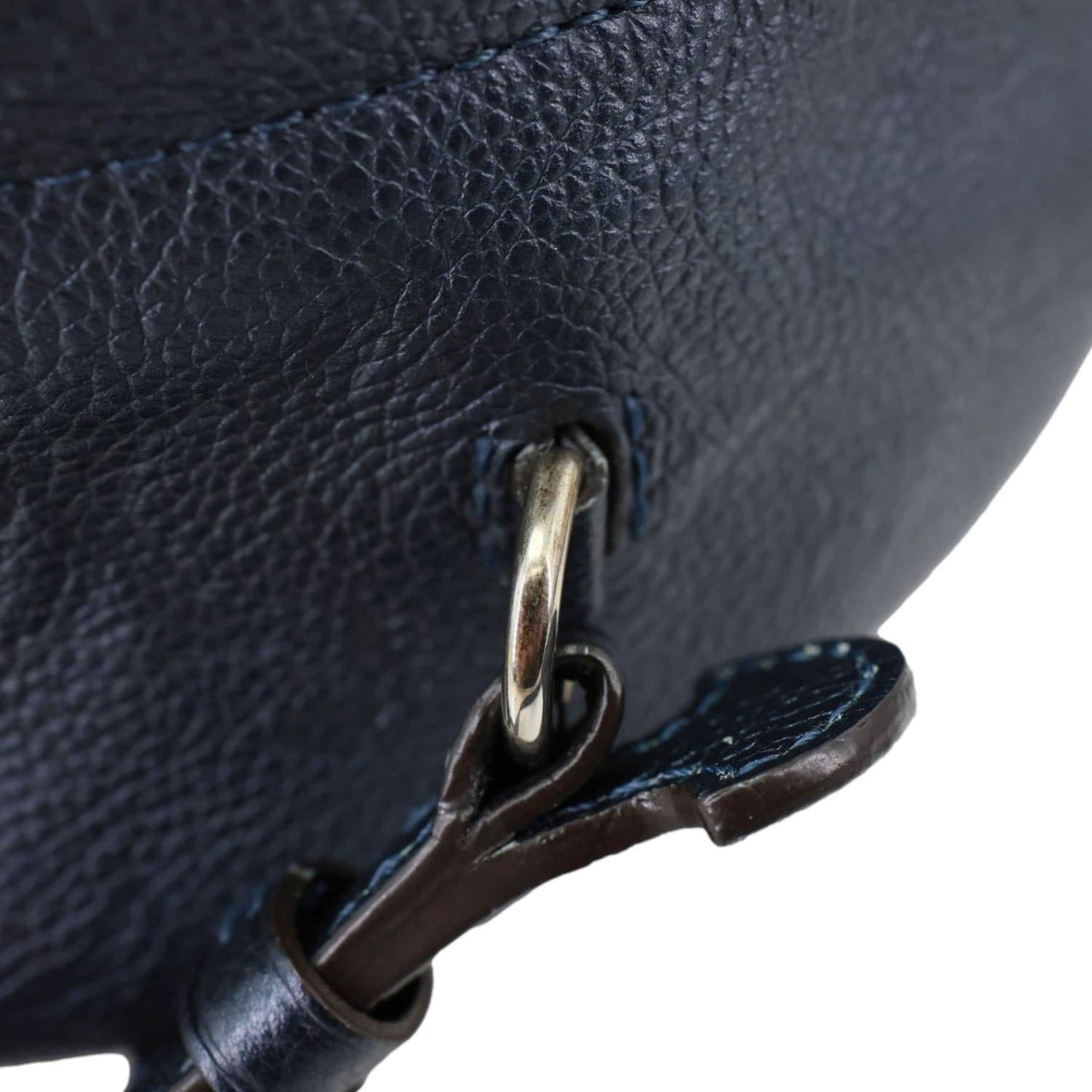 LOUIS VUITTON Flower Pins Monogram Empreinte Leather Backpack Blue