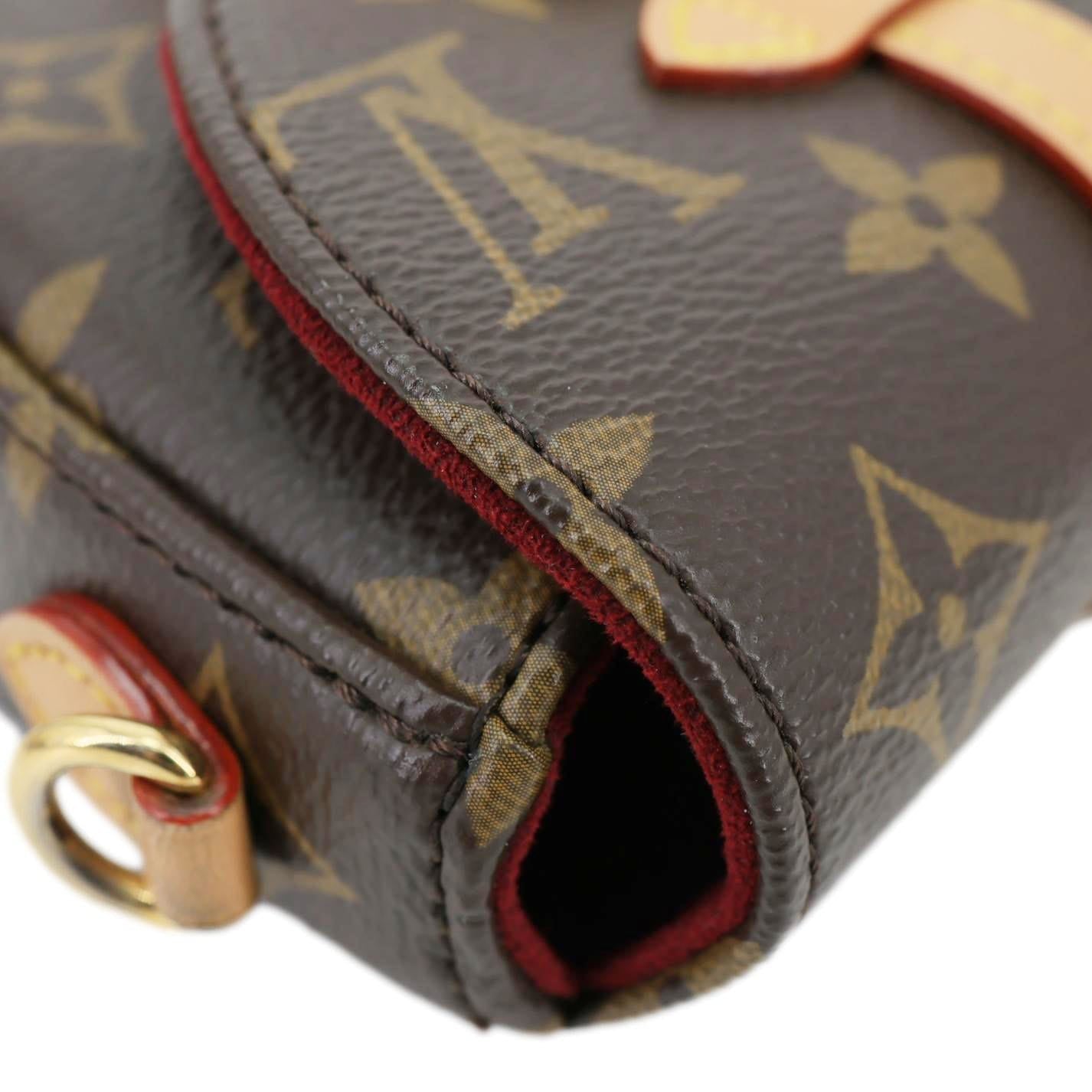 LOUIS VUITTON Micro Chantilly Monogram Canvas Shoulder Bag Brown