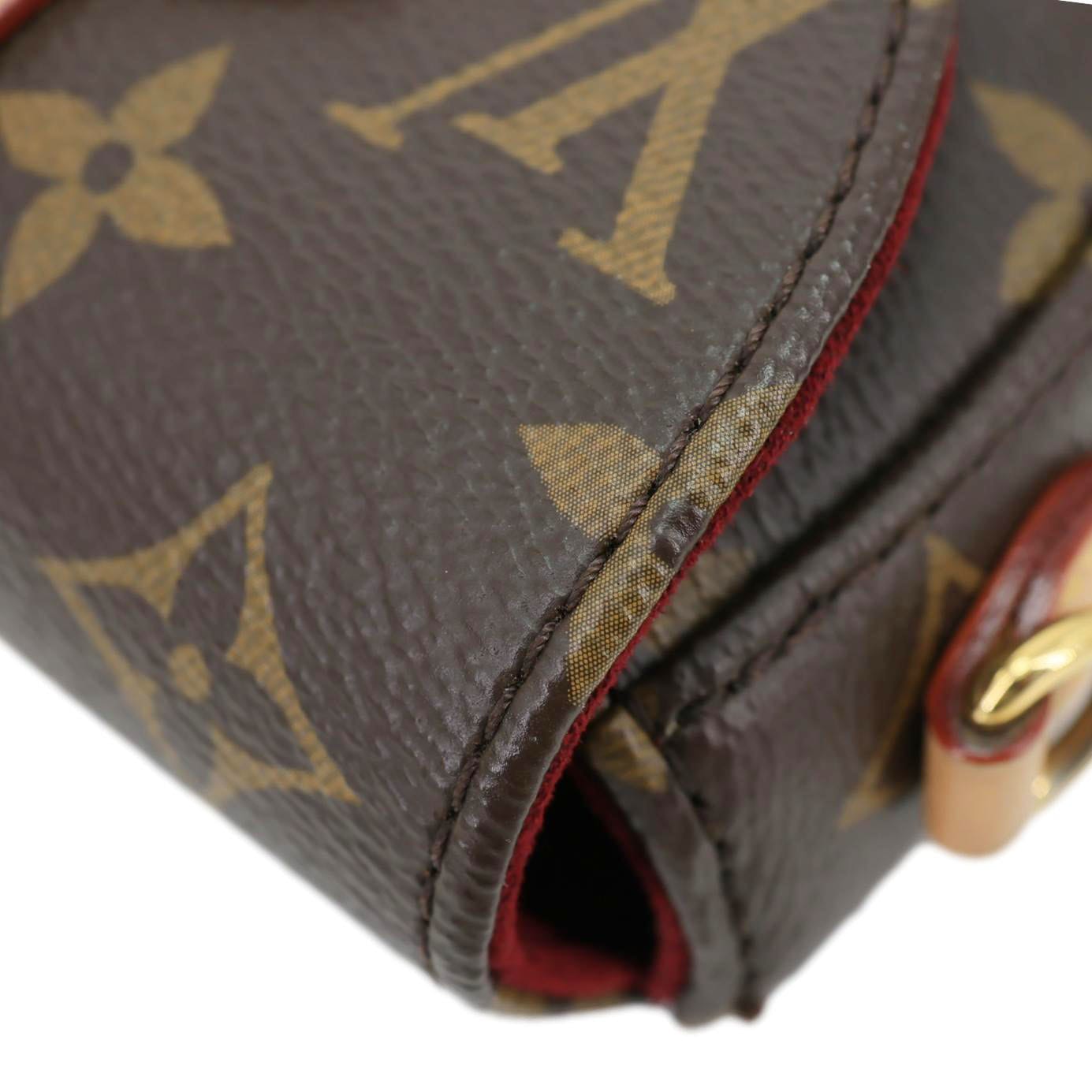 LOUIS VUITTON Micro Chantilly Monogram Canvas Shoulder Bag Brown
