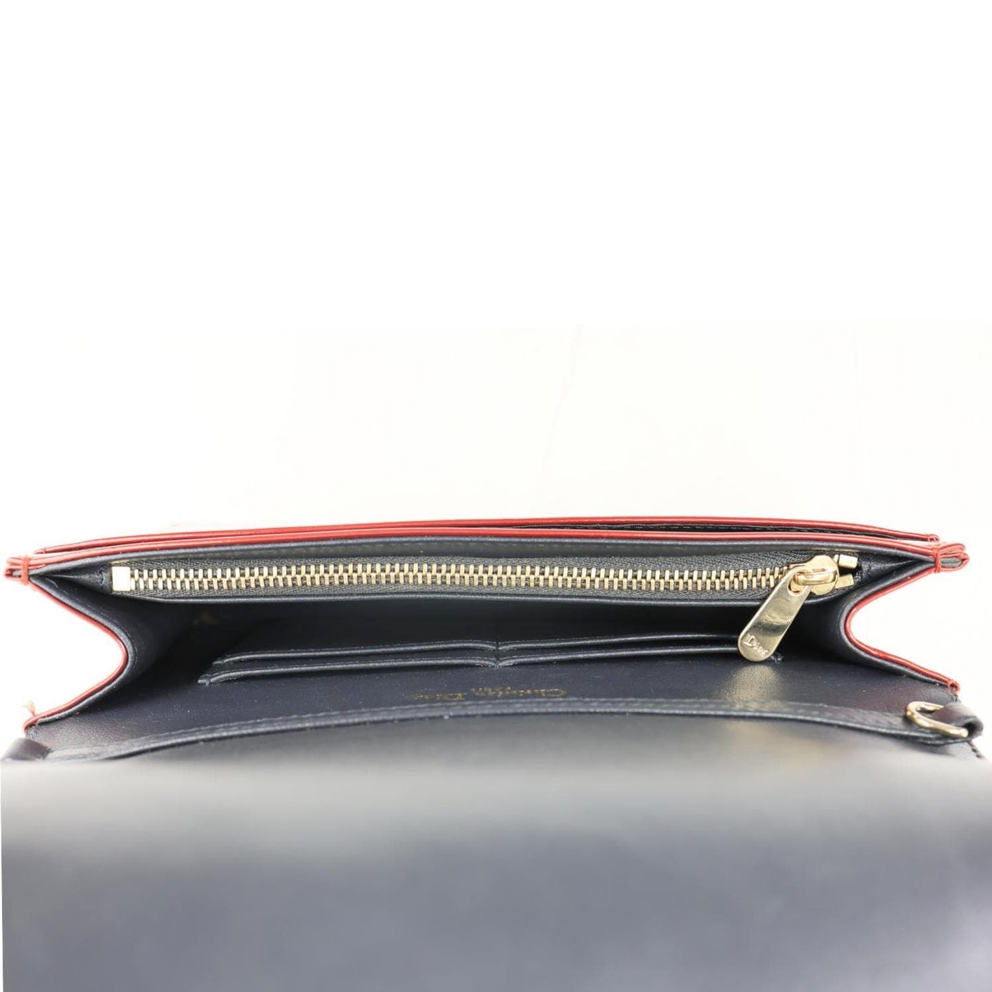 CHRISTIAN DIOR Diorama Flap Micro-Cannage Patent Leather Crossbody Bag Red