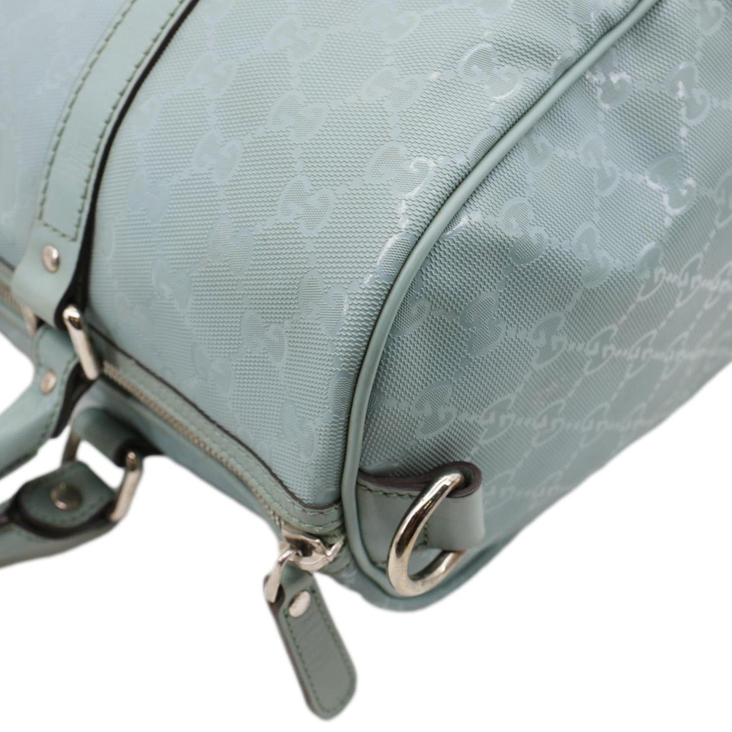 GUCCI Joy Medium GG Imprime Boston Bag Light Blue 193603