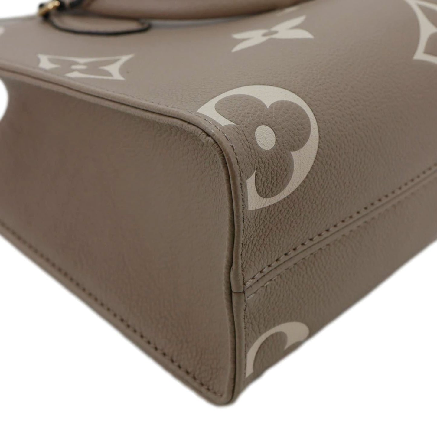 LOUIS VUITTON Onthego PM Bicolor Monogram Empreinte Crossbody Bag Cream