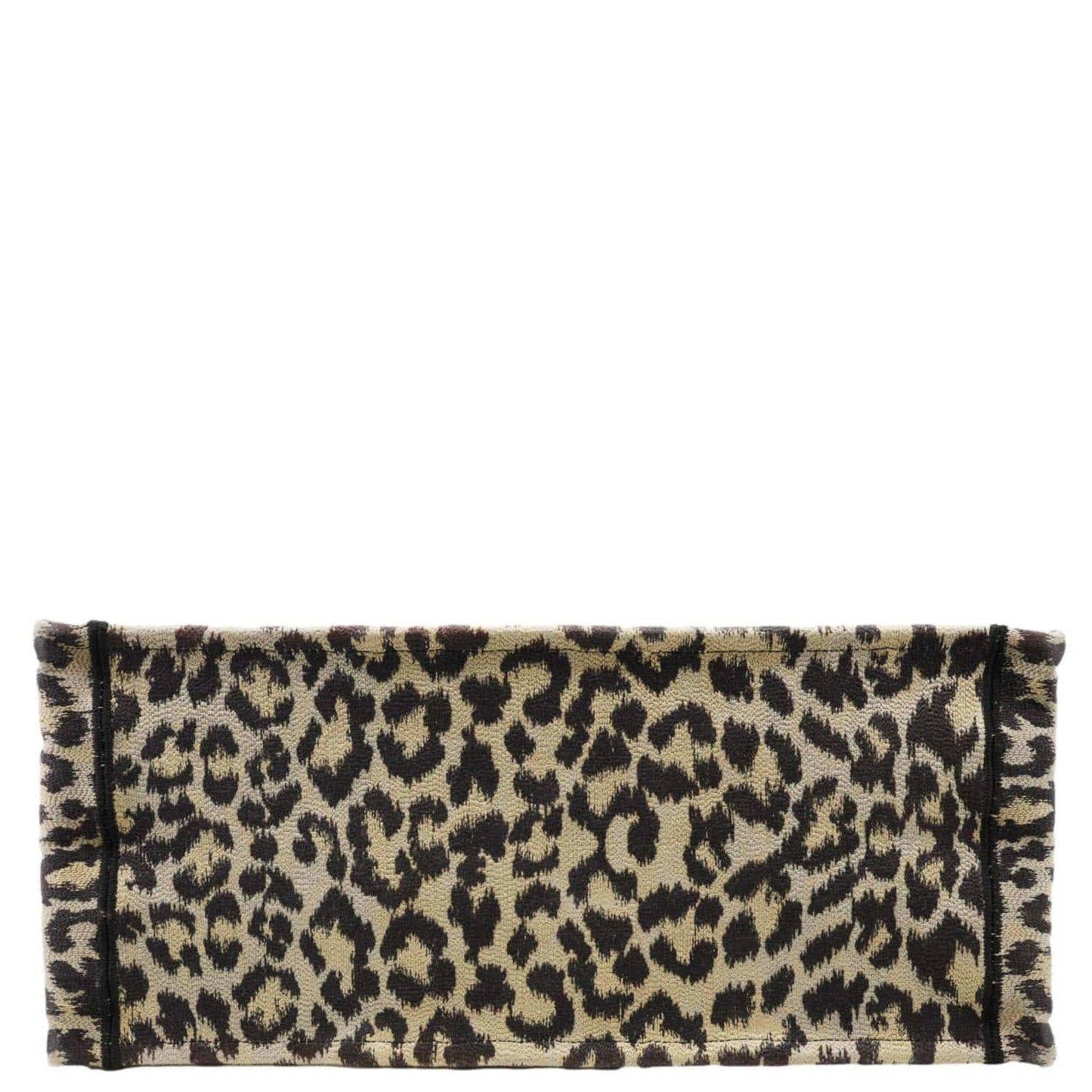 CHRISTIAN DIOR Book Large Leopard Mizza Embroidered Tote Bag Beige