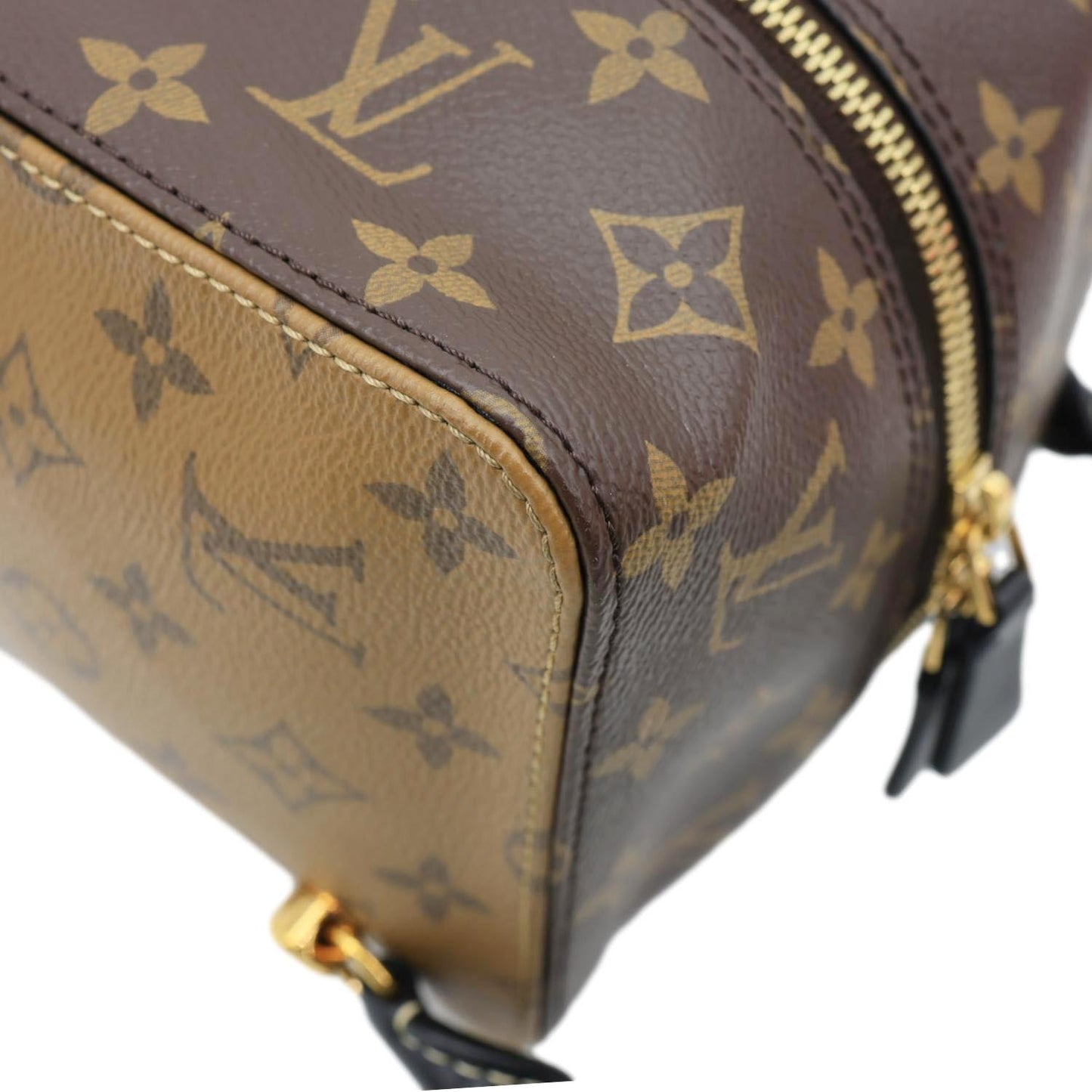LOUIS VUITTON Square Reverse Monogram Canvas Tote Bag Brown