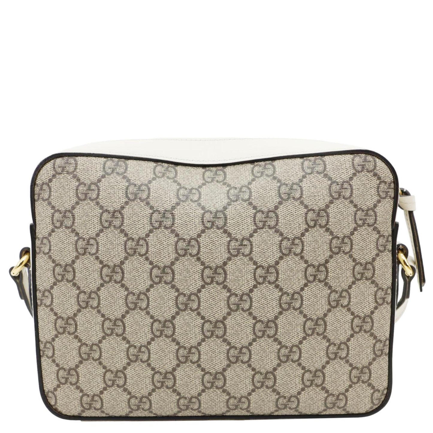 GUCCI Horsebit 1955 Small GG Supreme Canvas Shoulder Bag White 645454