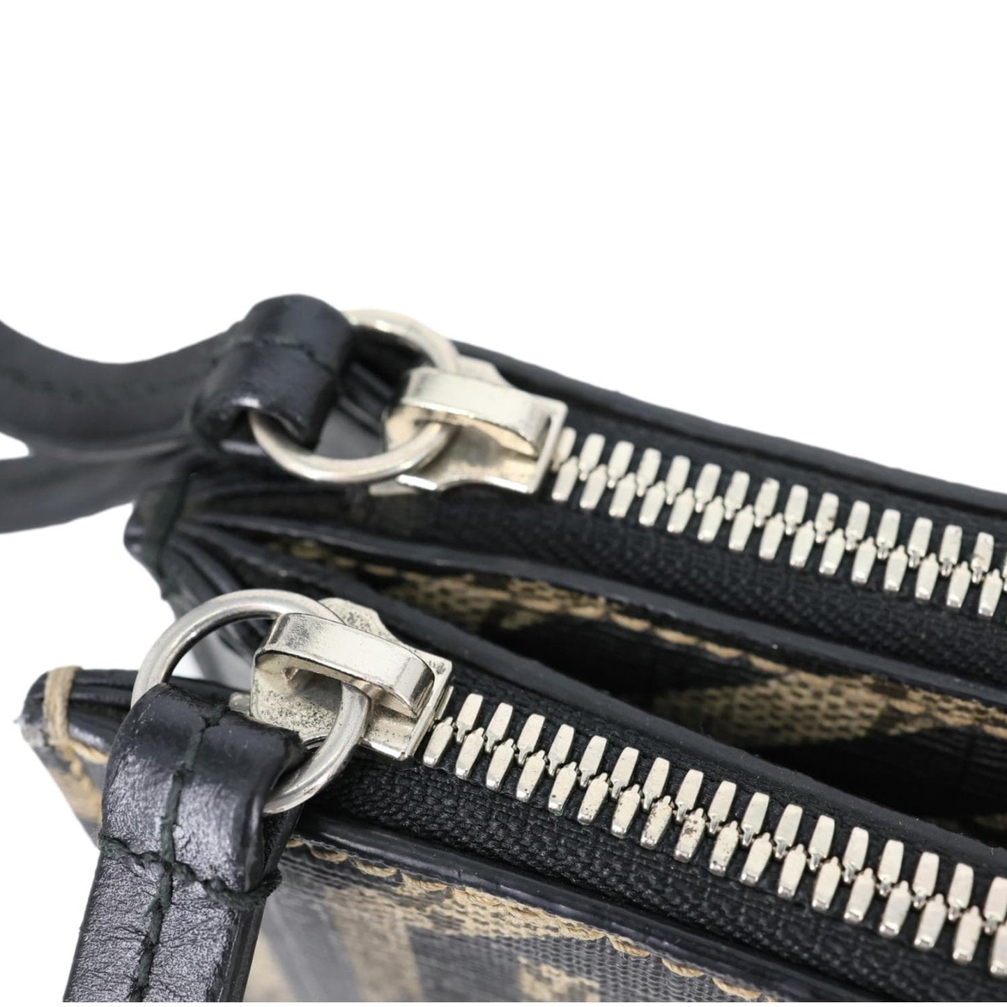 GUCCI Caleido Bee GG Supreme Web Canvas Clutch Crossbody Bag Black 450358