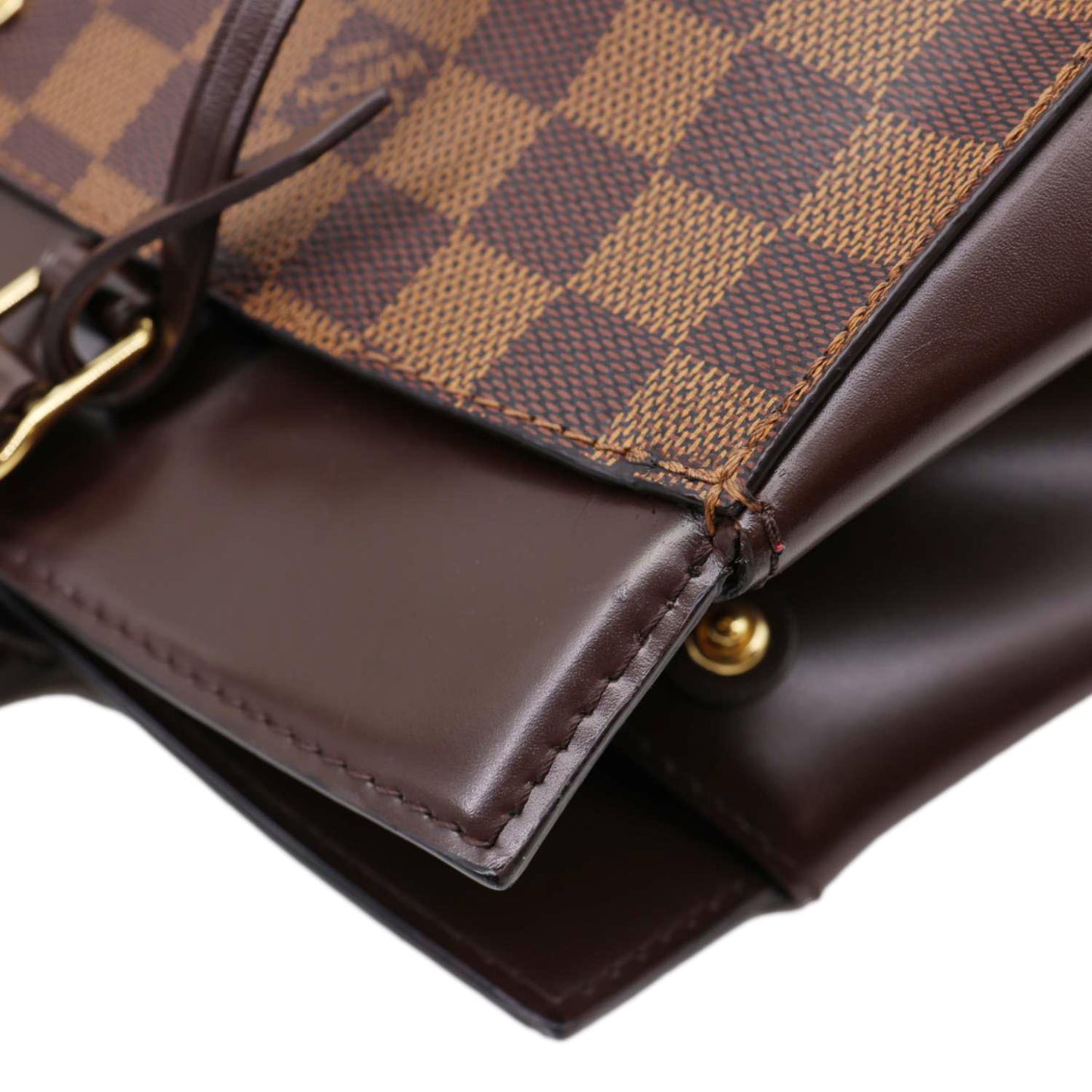 LOUIS VUITTON Rivoli MM Damier Ebene Shoulder Bag Brown
