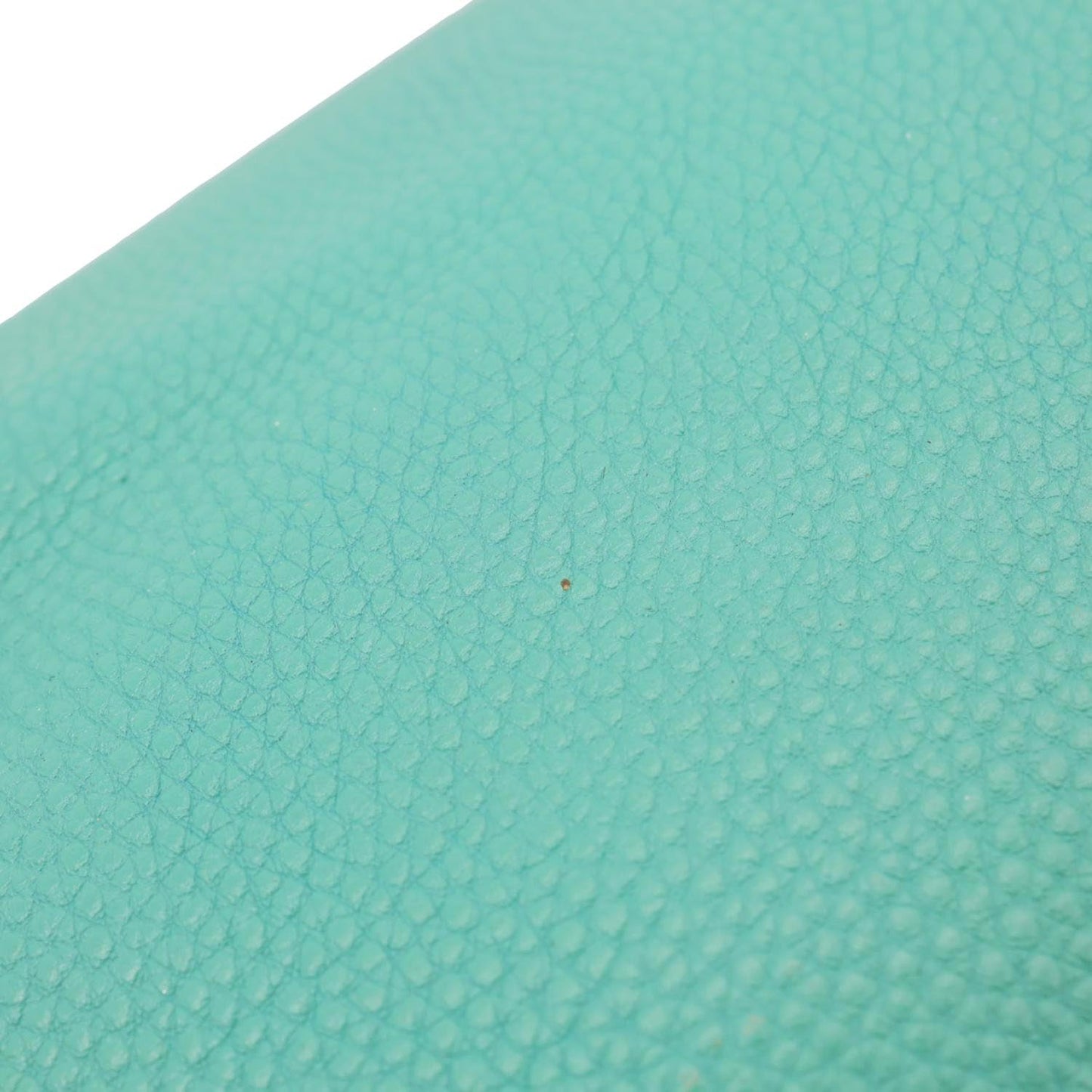 PRADA Vitello Daino Side Zip Leather Shopping Tote Bag Turquoise
