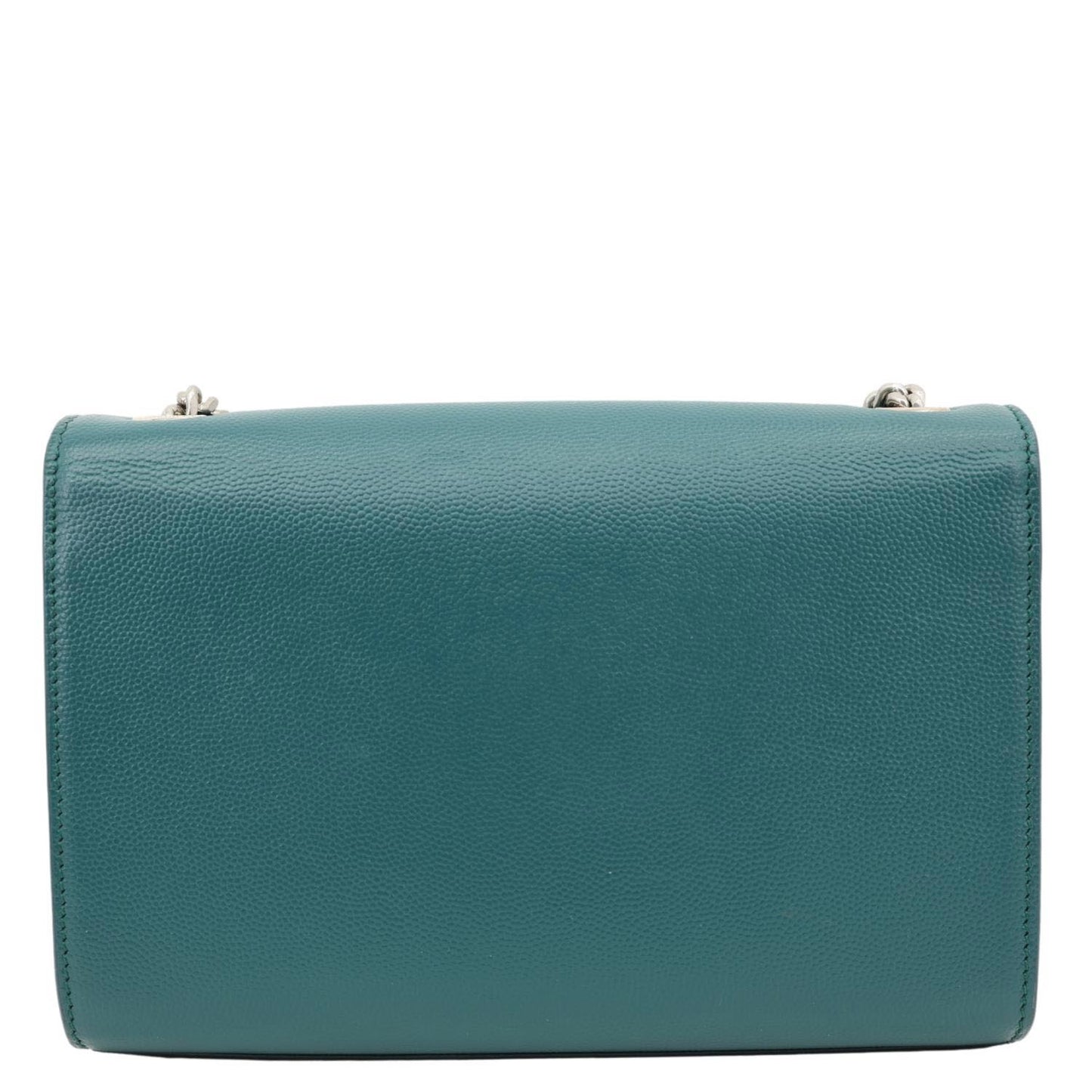 YVES SAINT LAURENT Kate Leather Wallet On Chain Crossbody Bag Emerald