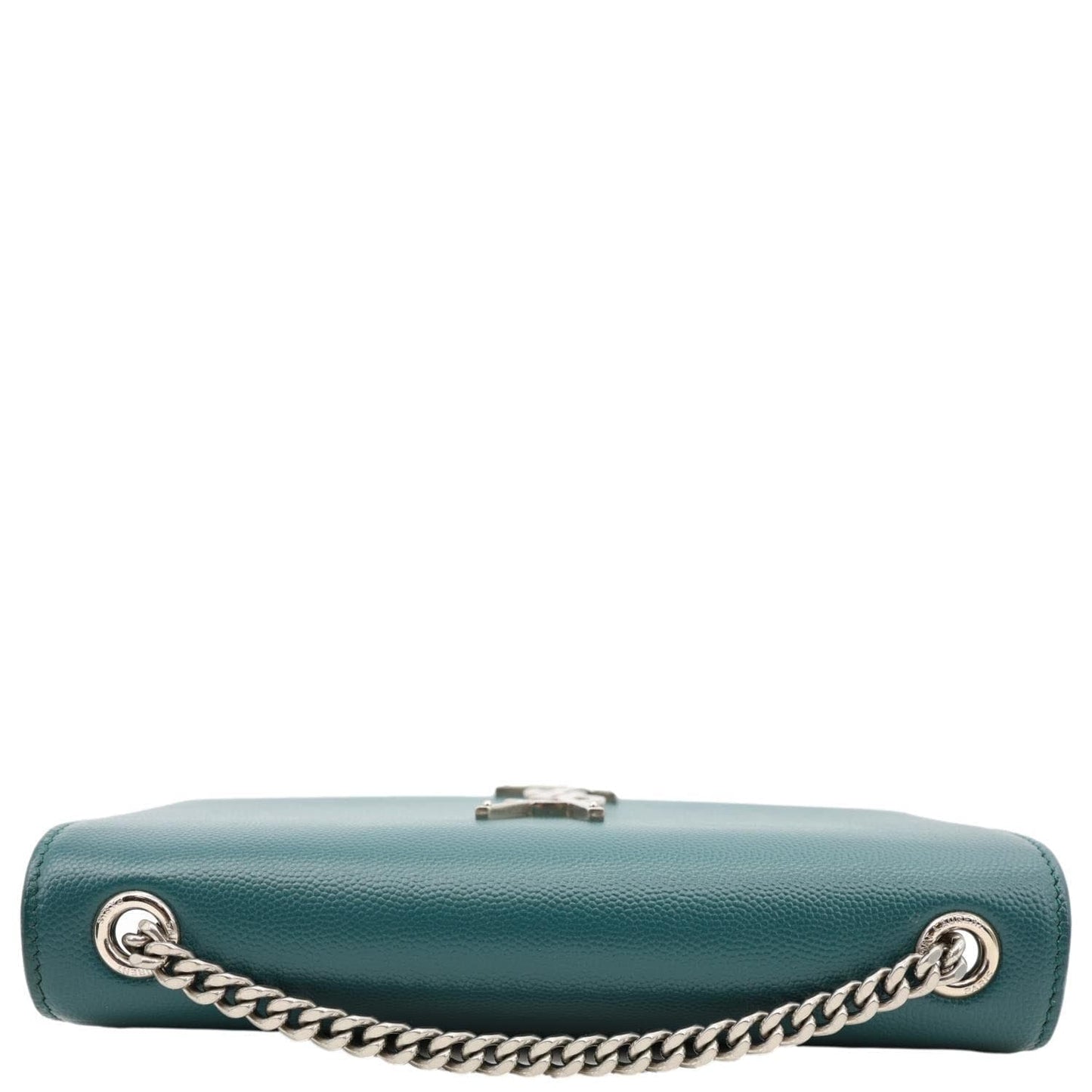 YVES SAINT LAURENT Kate Leather Wallet On Chain Crossbody Bag Emerald