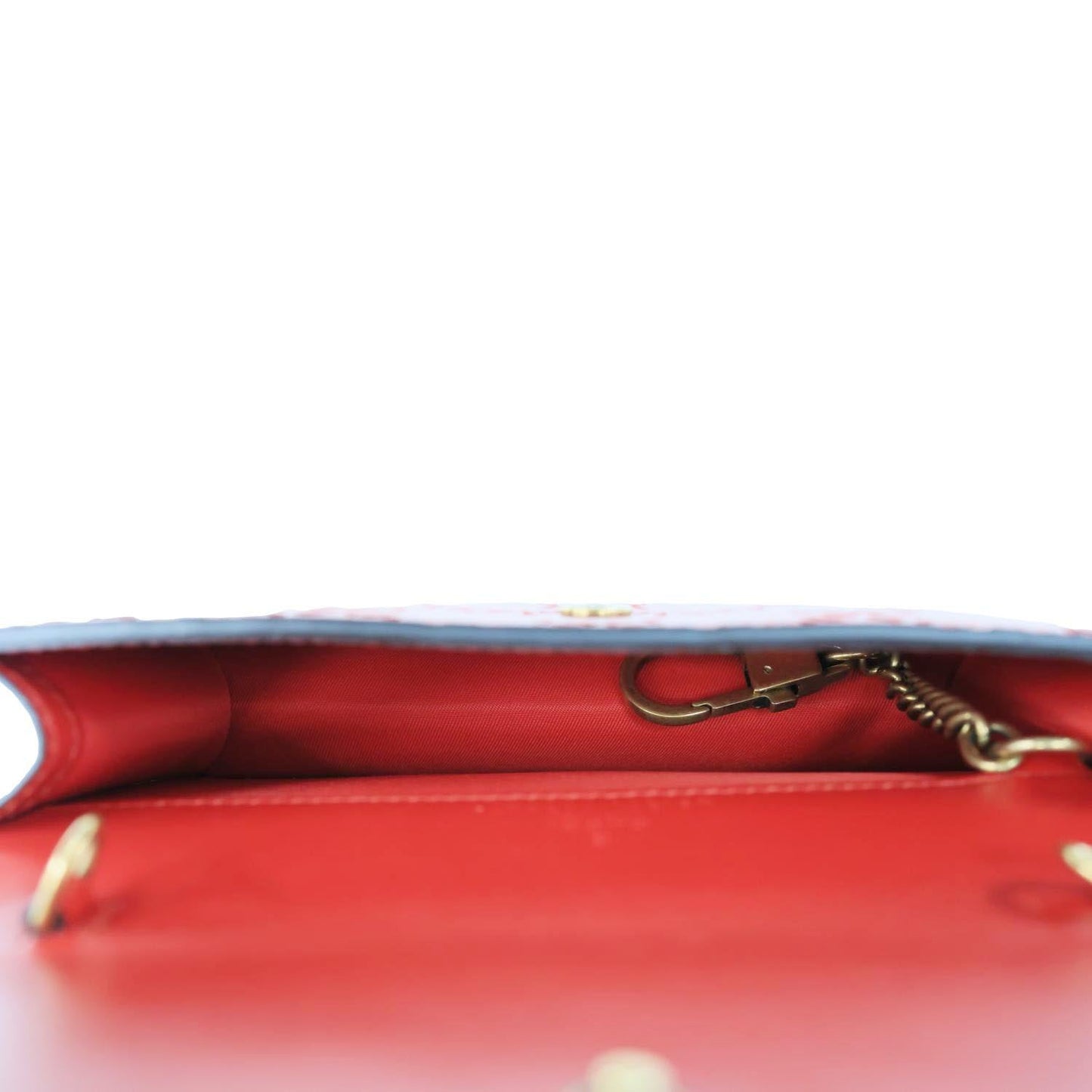 GUCCI Cherry Mini GG Leather Chain Wallet Crossbody Bag Red 481291