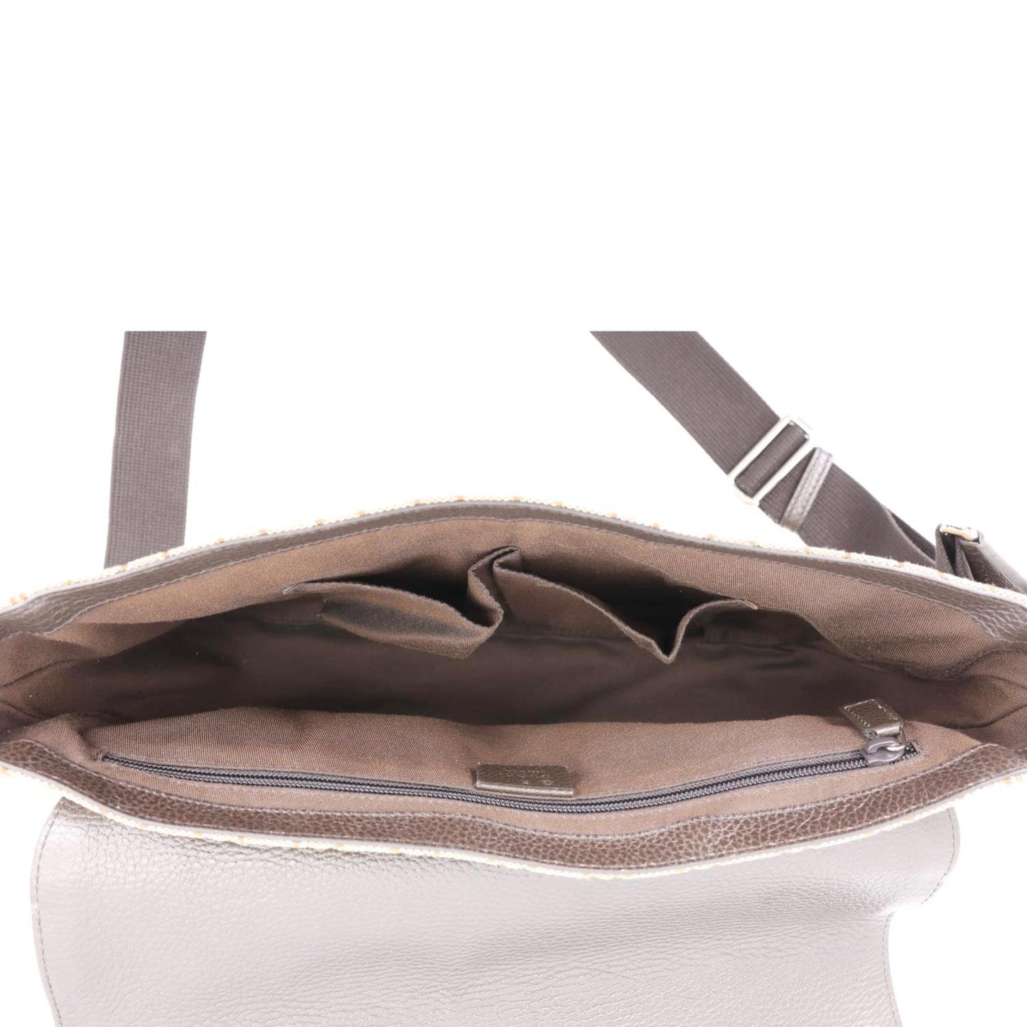 GUCCI GG  Flap Large Monogram Canvas Messenger Bag Beige 449171