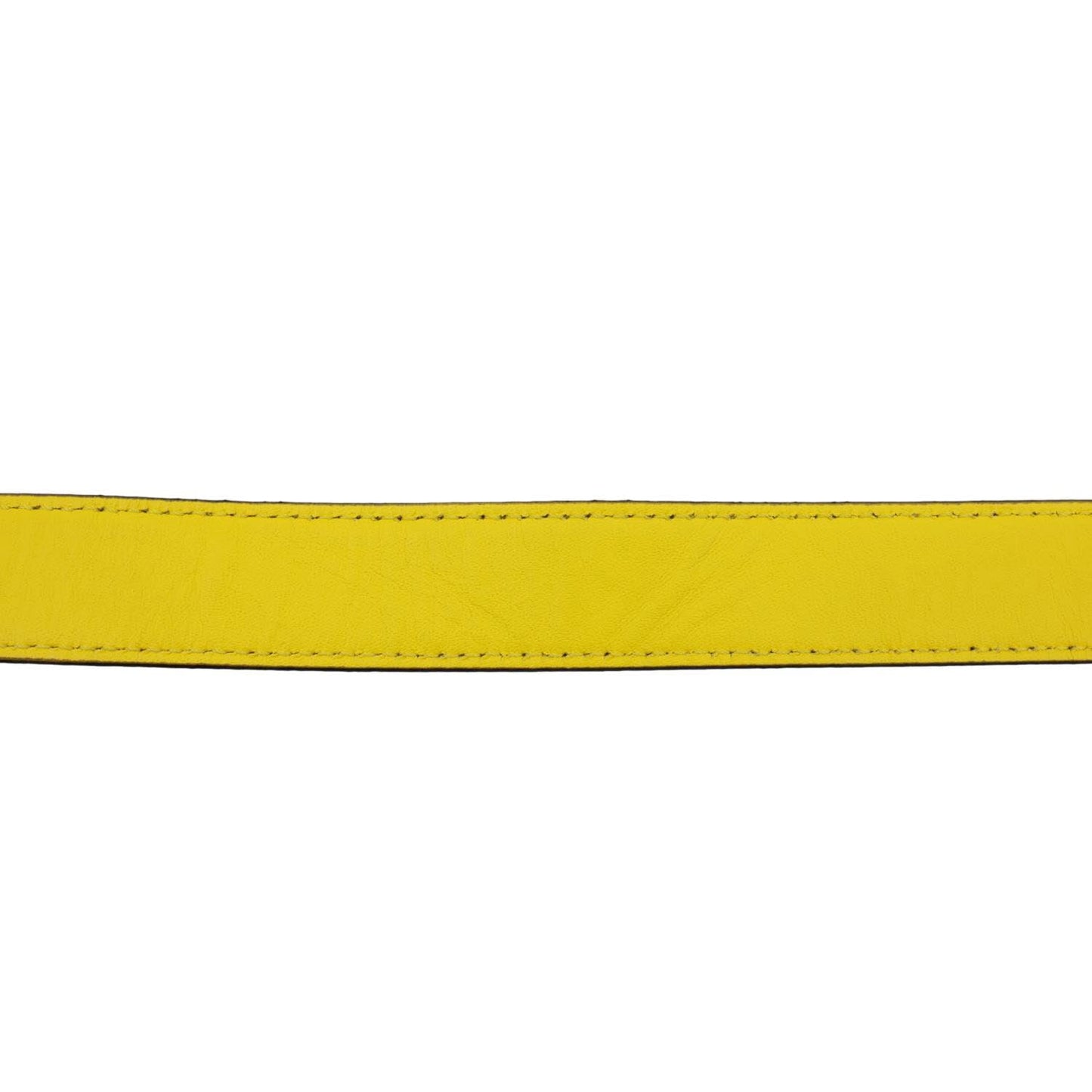 FENDI Flat Baguette Medium Leather Shoulder Bag Yellow