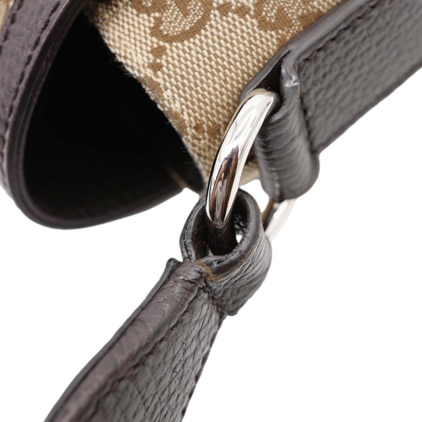 GUCCI GG  Flap Large Monogram Canvas Messenger Bag Beige 449171