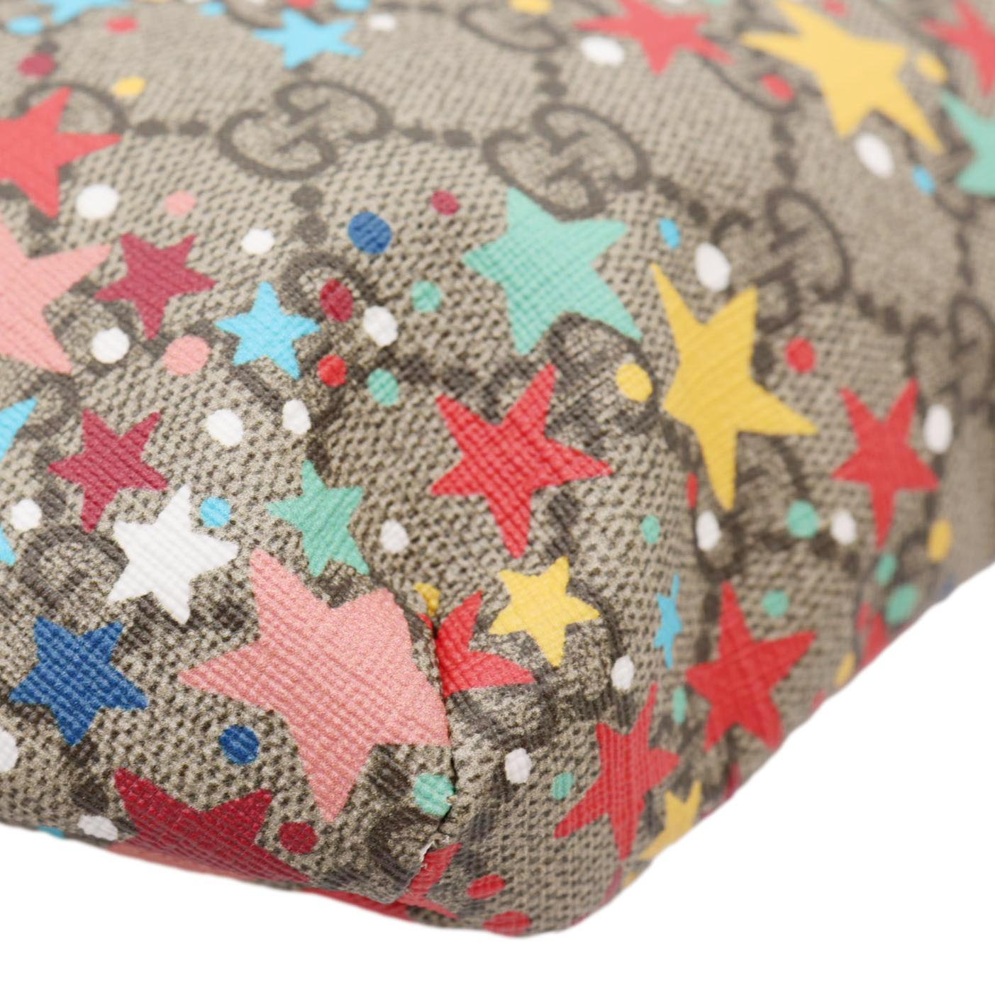 GUCCI Kids Web GG Supreme Stars Canvas Belt Bag Beige 502095