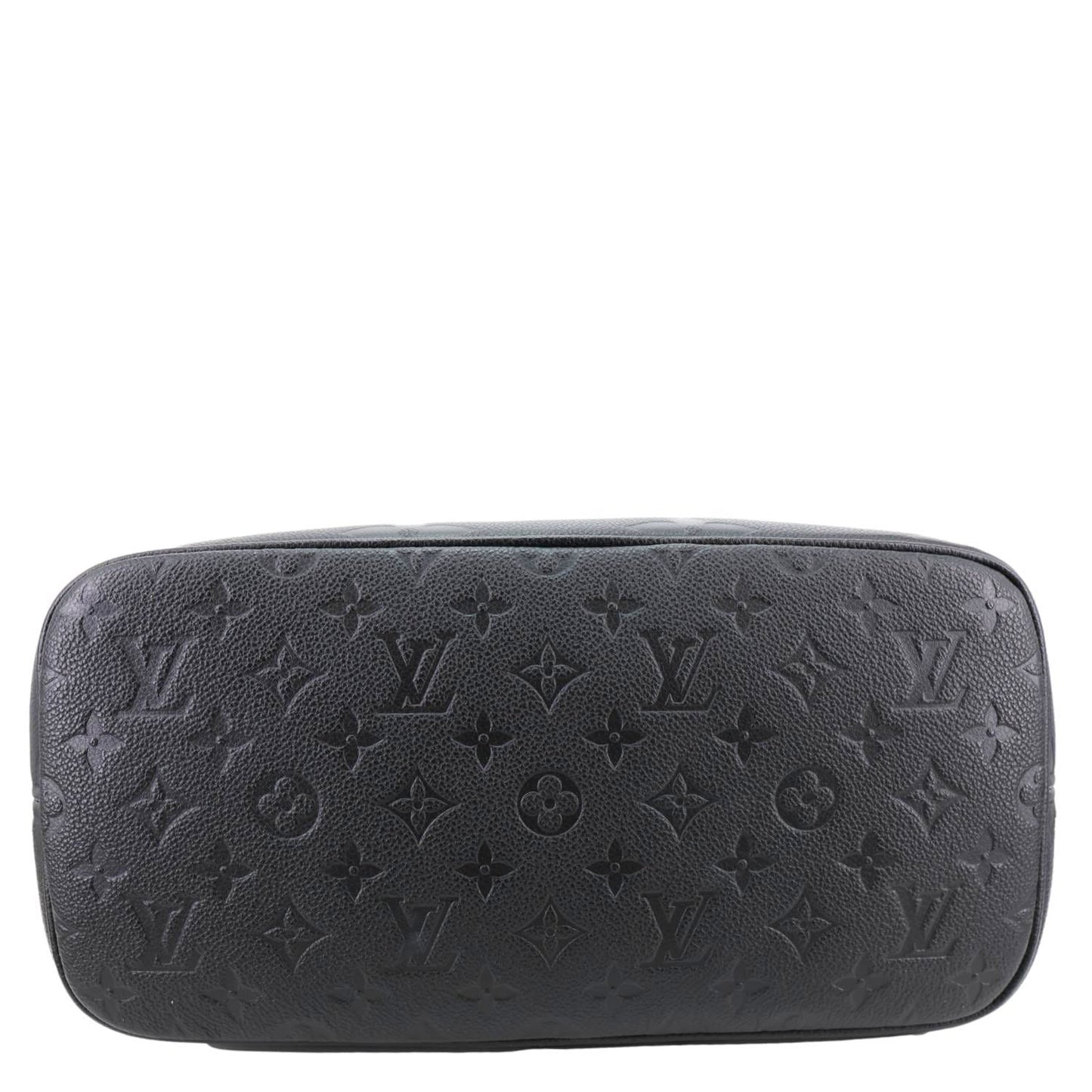LOUIS VUITTON Neverfull MM Empreinte Leather Tote Shoulder Bag Black