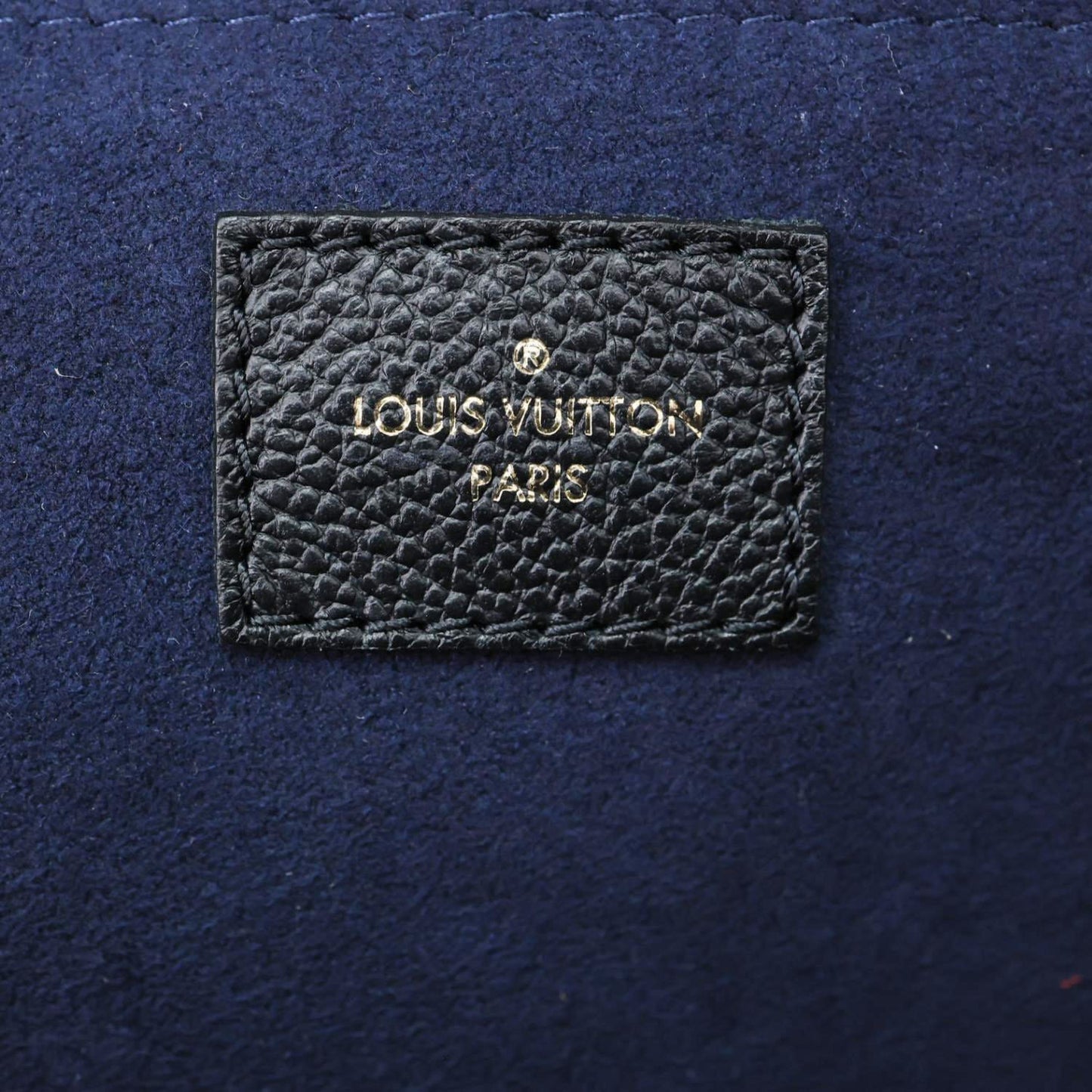 LOUIS VUITTON Neverfull MM Empreinte Leather Tote Shoulder Bag Black