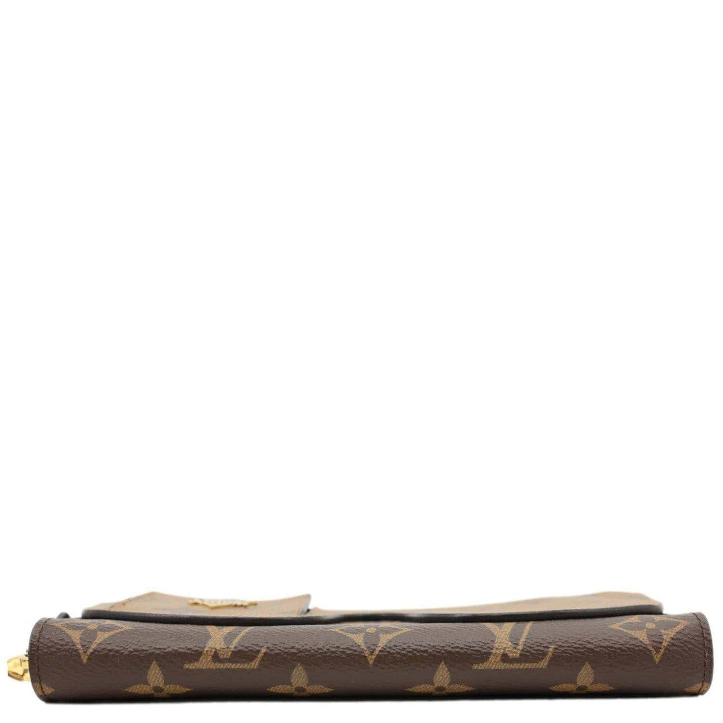LOUIS VUITTON Shades Reverse Monogram Canvas Zippy Wallet Brown